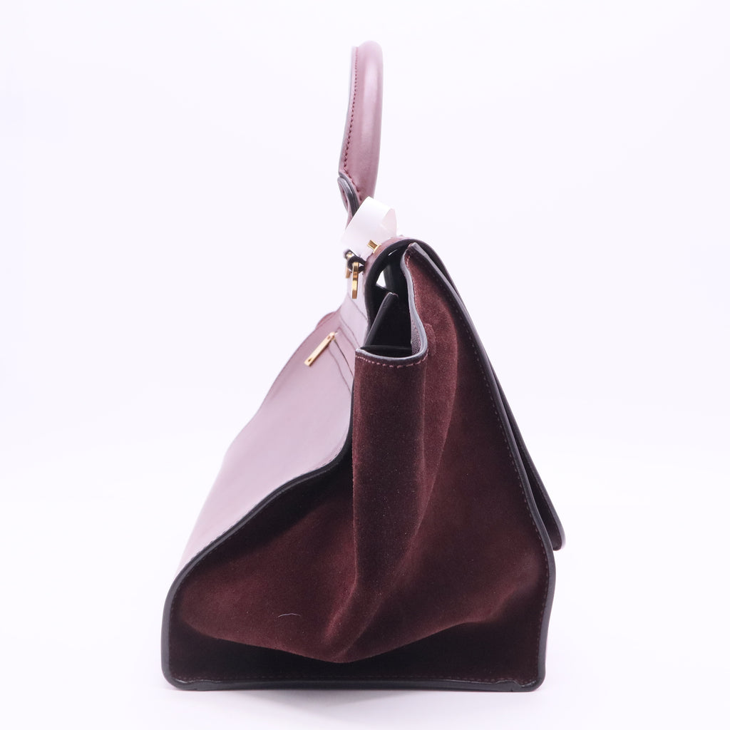 Celine Bordeaux Trapeze Large Bag twins