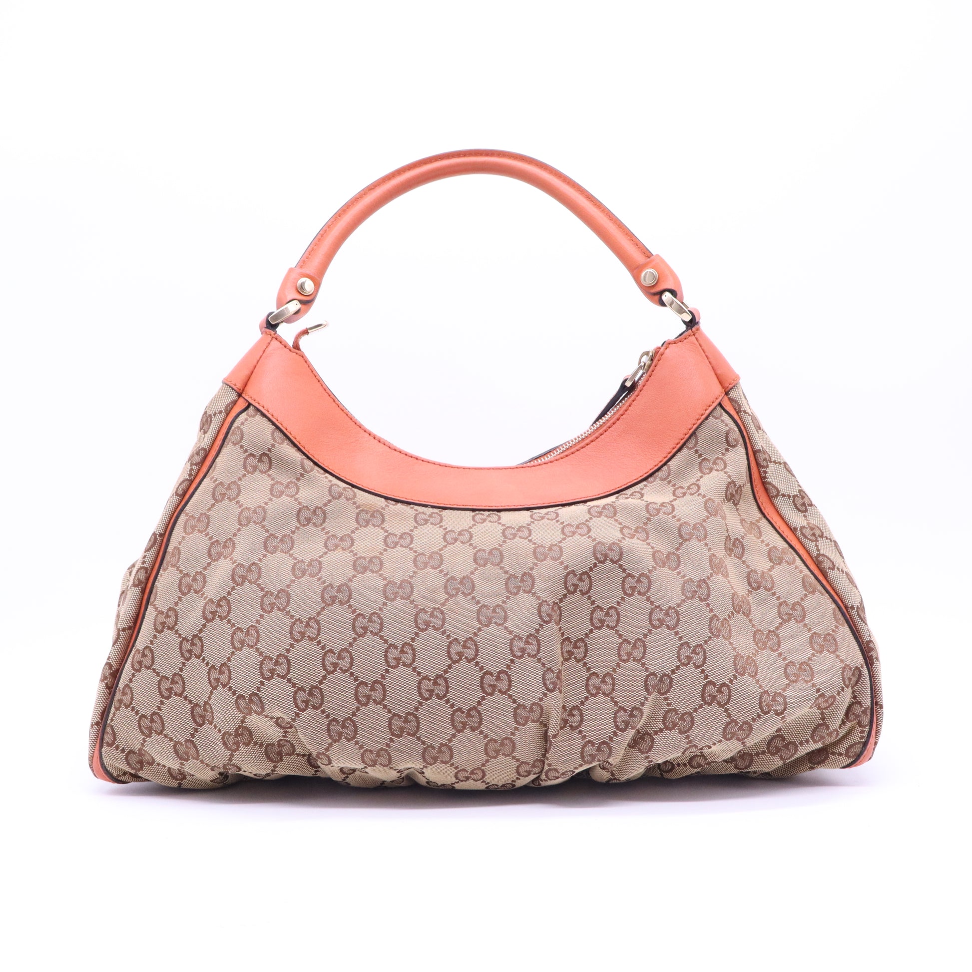 Gucci Beige GG Canvas and Leather Large Abbey D Ring Shoulder Bag B21242
