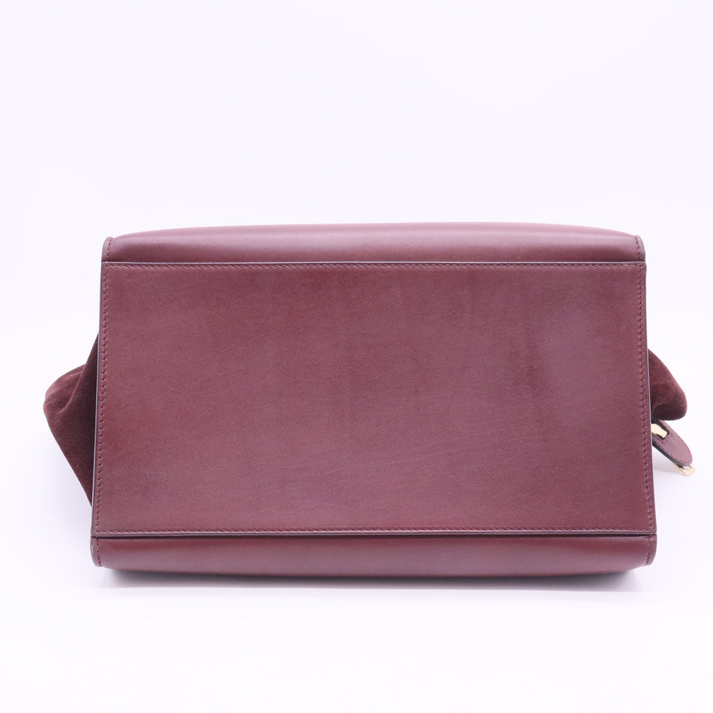 Celine Bordeaux Trapeze Large Bag twins