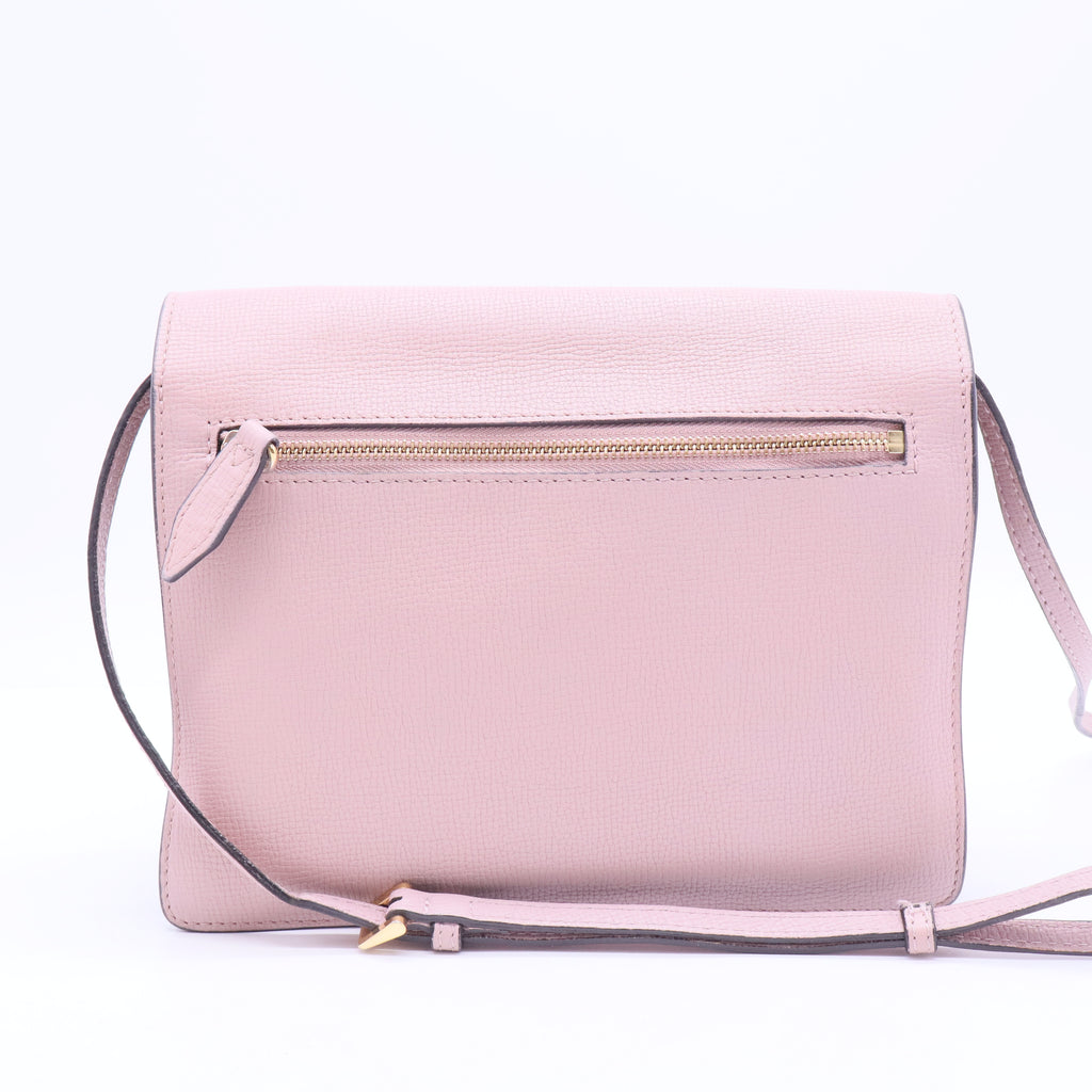 Derby Calfskin House Check Small Macken Crossbody Bag Pale Orchid