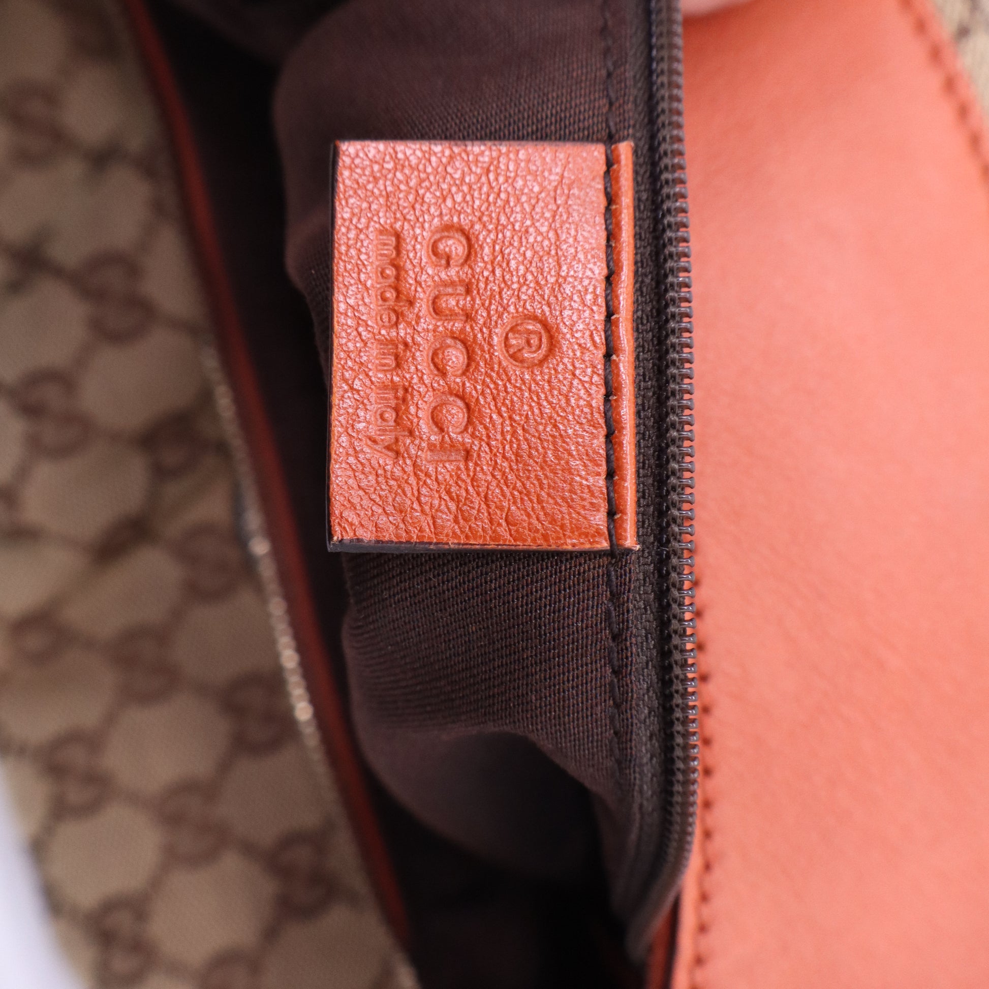 Gucci Beige GG Canvas and Leather Large Abbey D Ring Shoulder Bag B21242