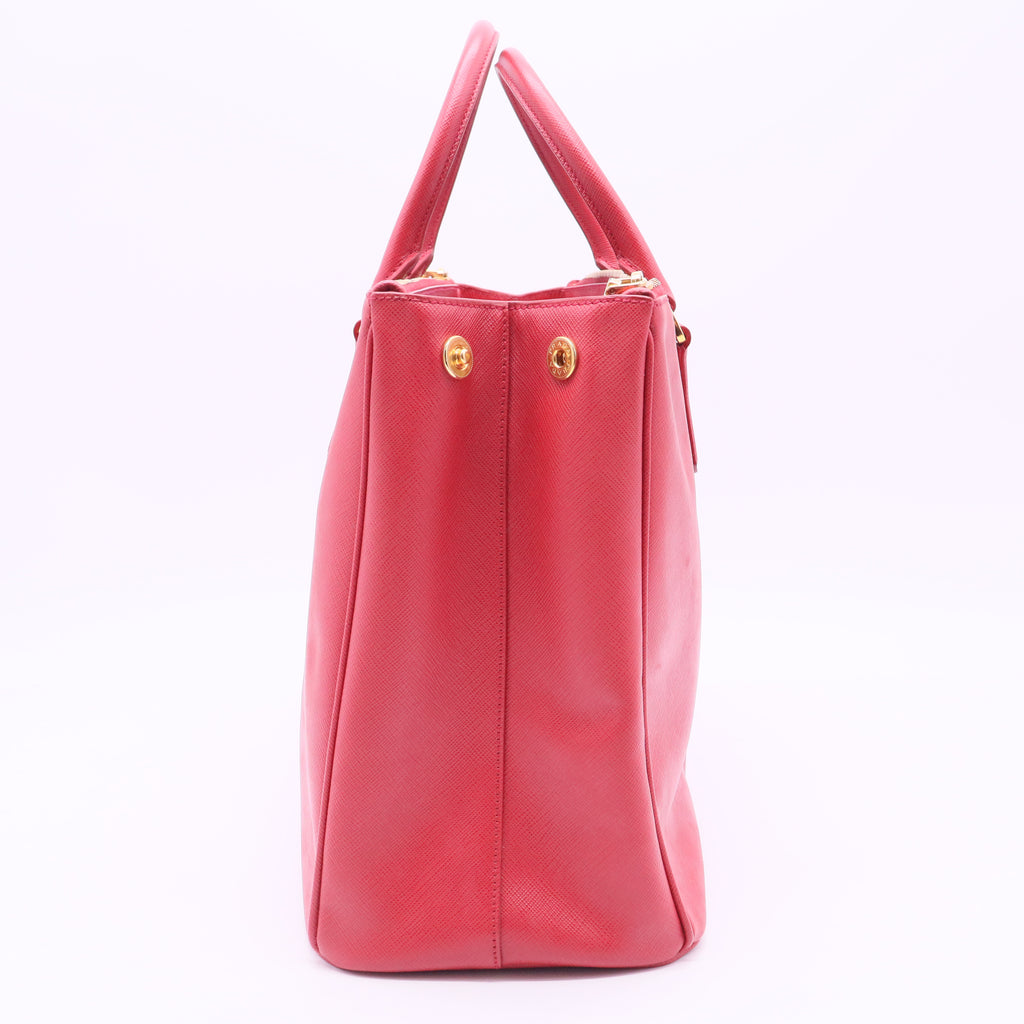 Double Zip Lux Tote Saffiano Leather Medium