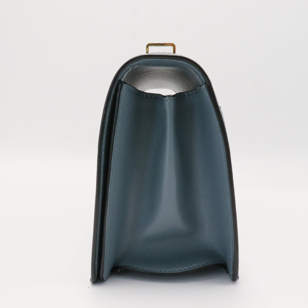 Loewe Calfskin Medium Barcelona Shoulder Bag Stone Blue