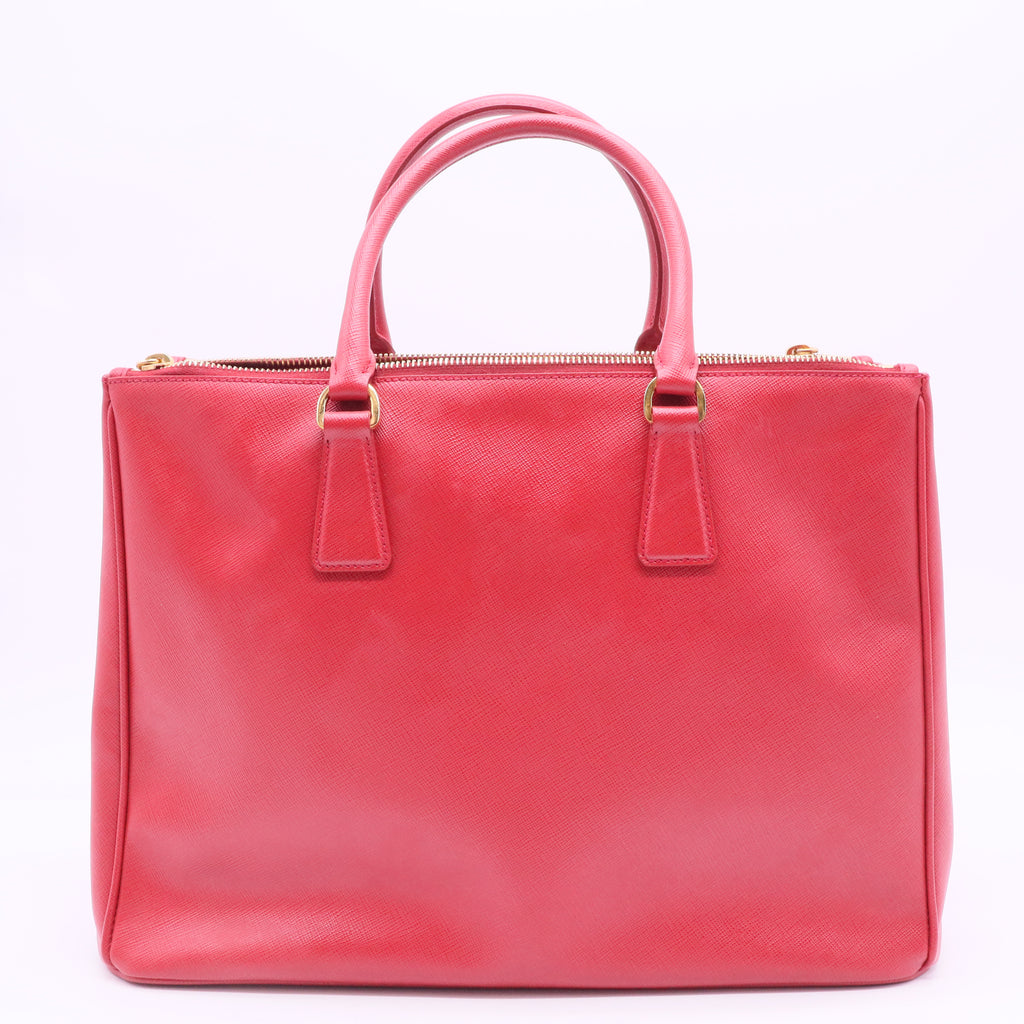 Double Zip Lux Tote Saffiano Leather Medium