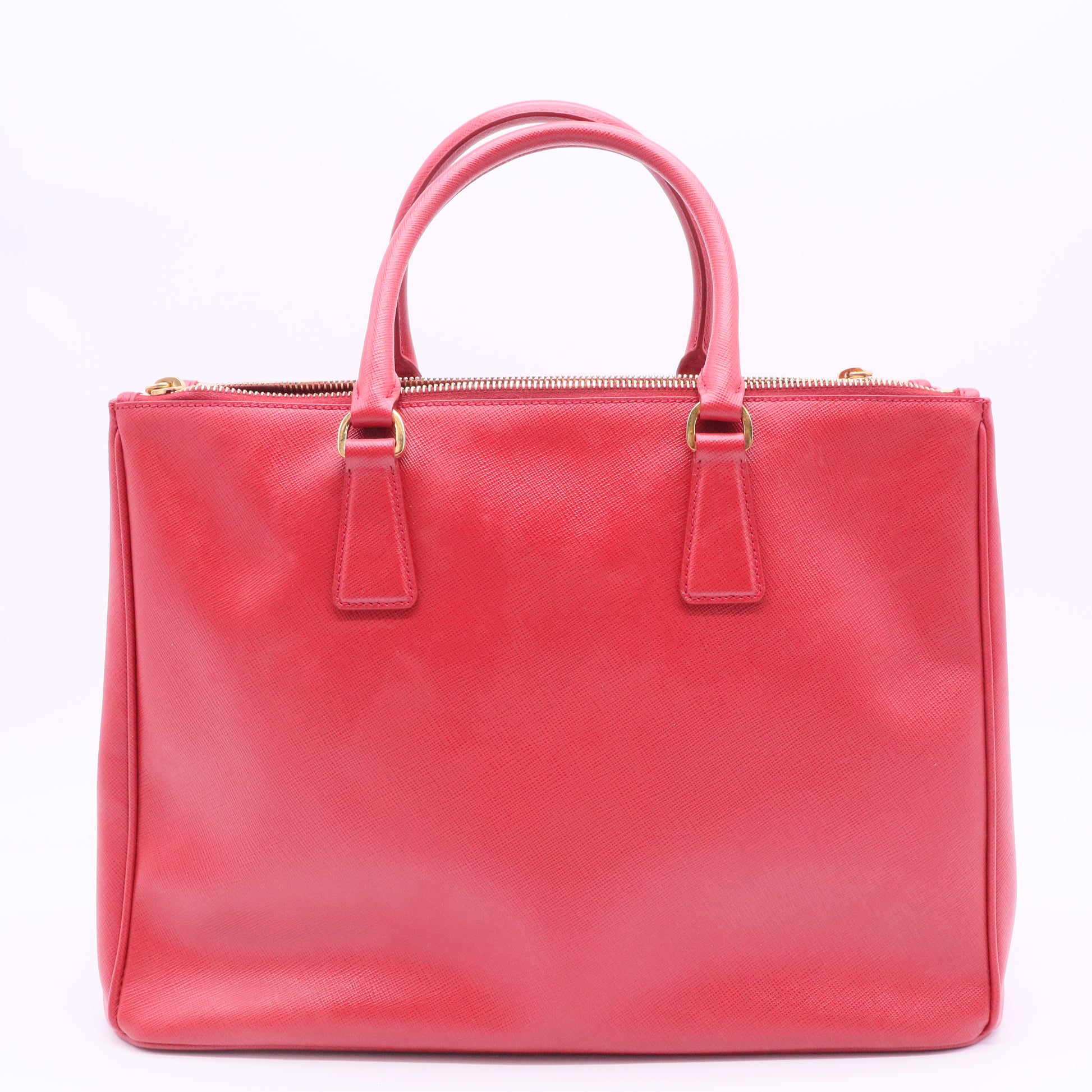 Double Zip Lux Tote Saffiano Leather Medium