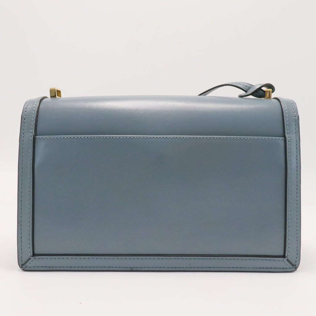 Loewe Calfskin Medium Barcelona Shoulder Bag Stone Blue