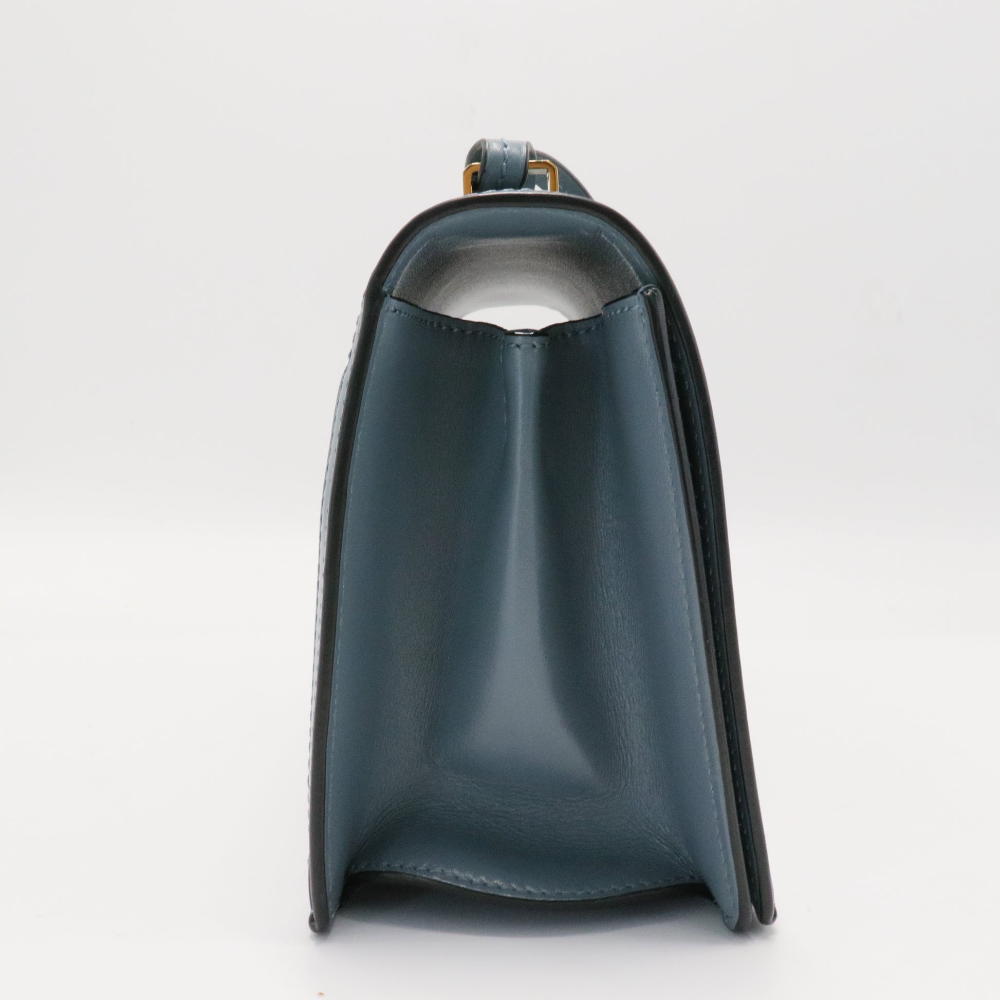Loewe Calfskin Medium Barcelona Shoulder Bag Stone Blue