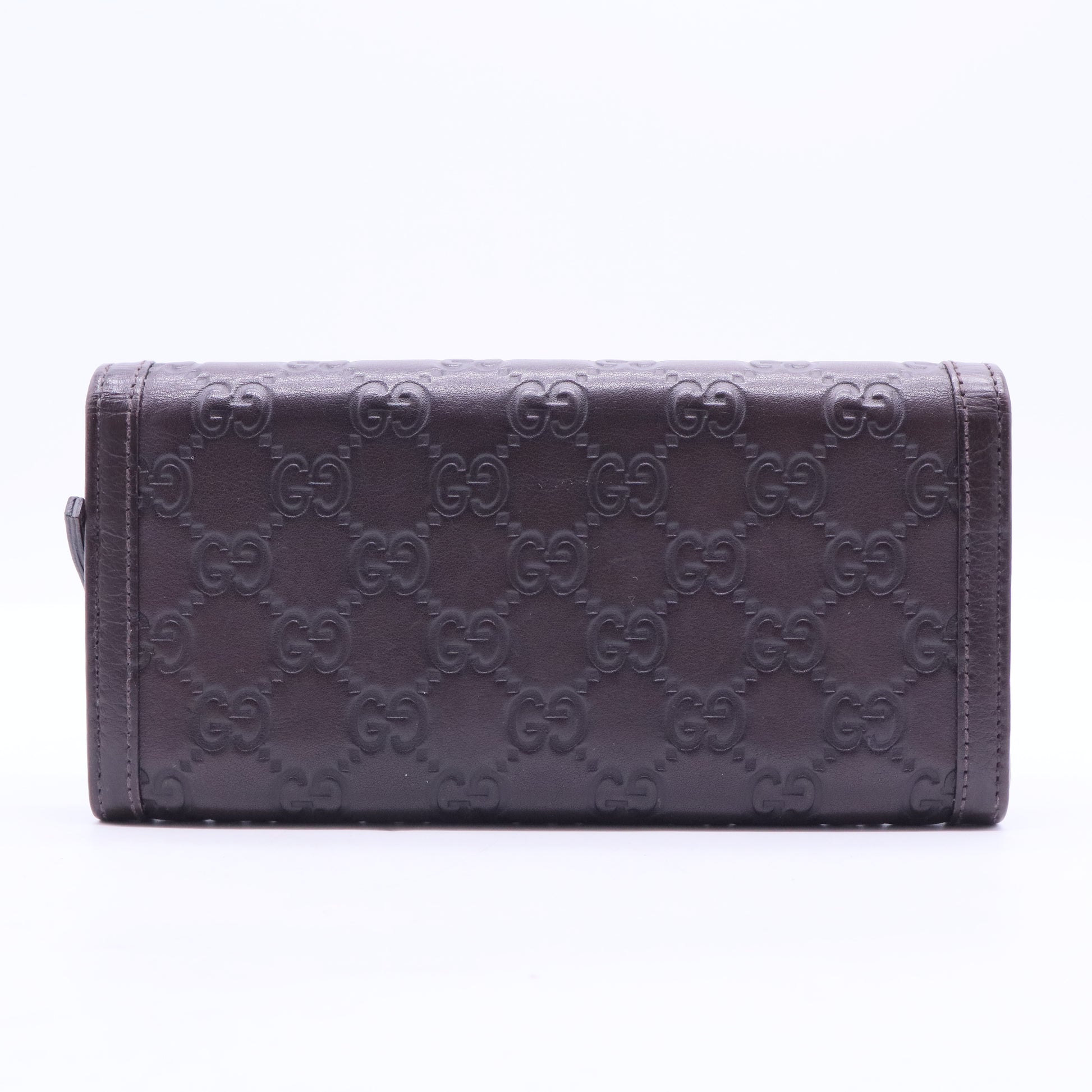 Black Guccissima Leather Flap Continental Wallet W11291