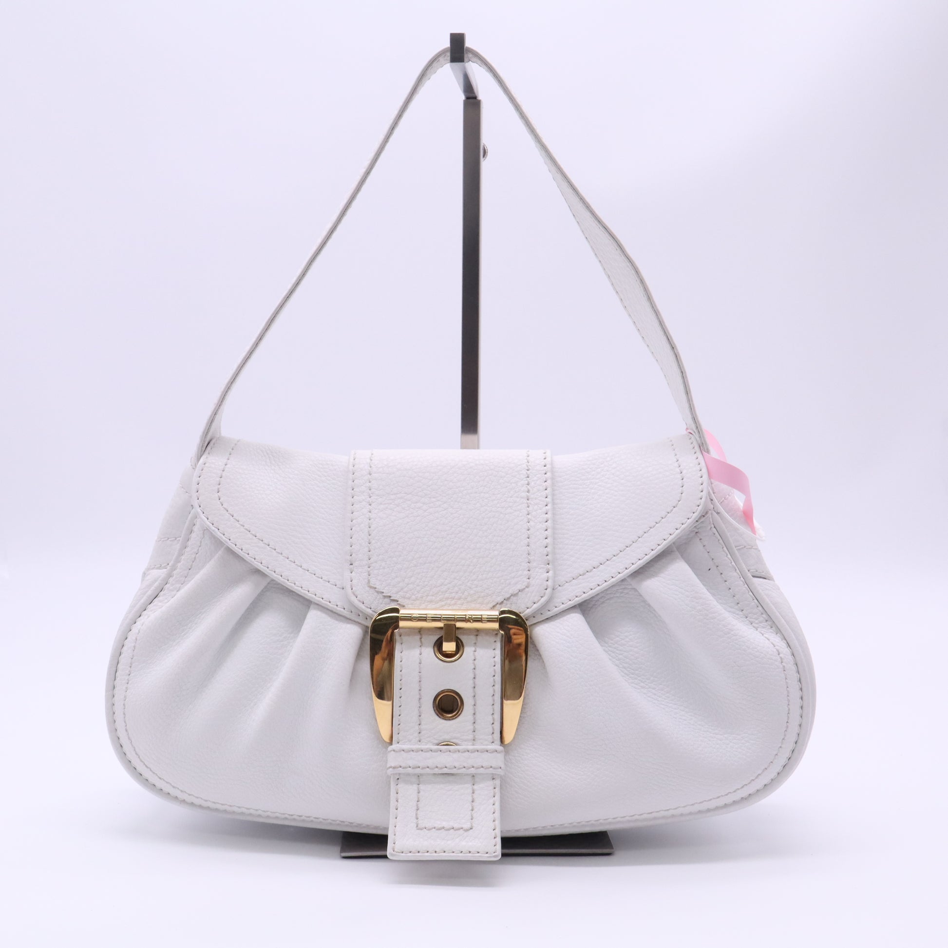 Celine Chouquette Grained Leather Shoulder Bag twins LDJ5128