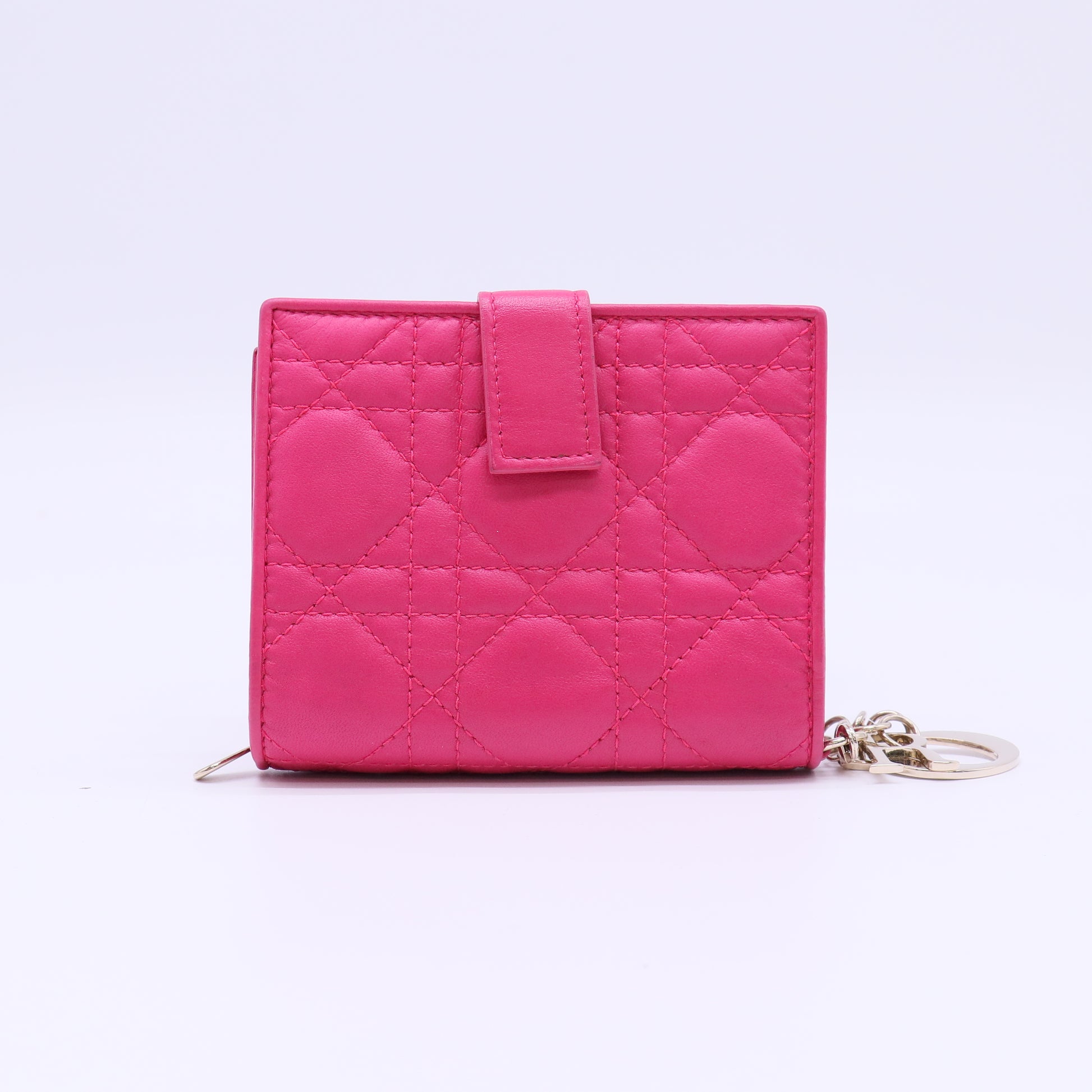 Lady Dior Cannage Lambskin Compact Wallet W21981