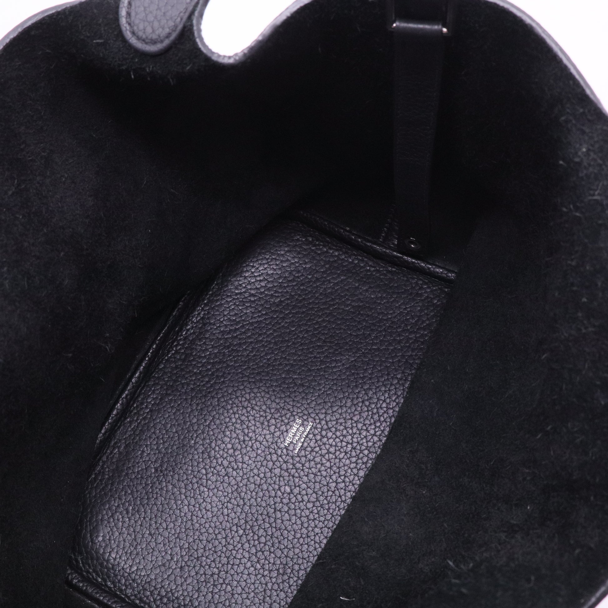 Hermes Picotin Lock Tote Black Clemence Leather Palladium Hardware