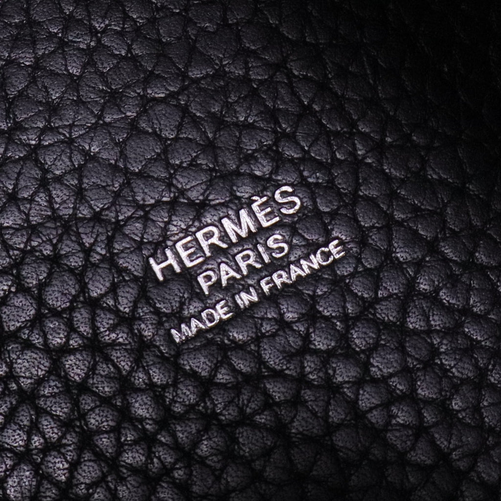 Hermes Picotin Lock Tote Black Clemence Leather Palladium Hardware