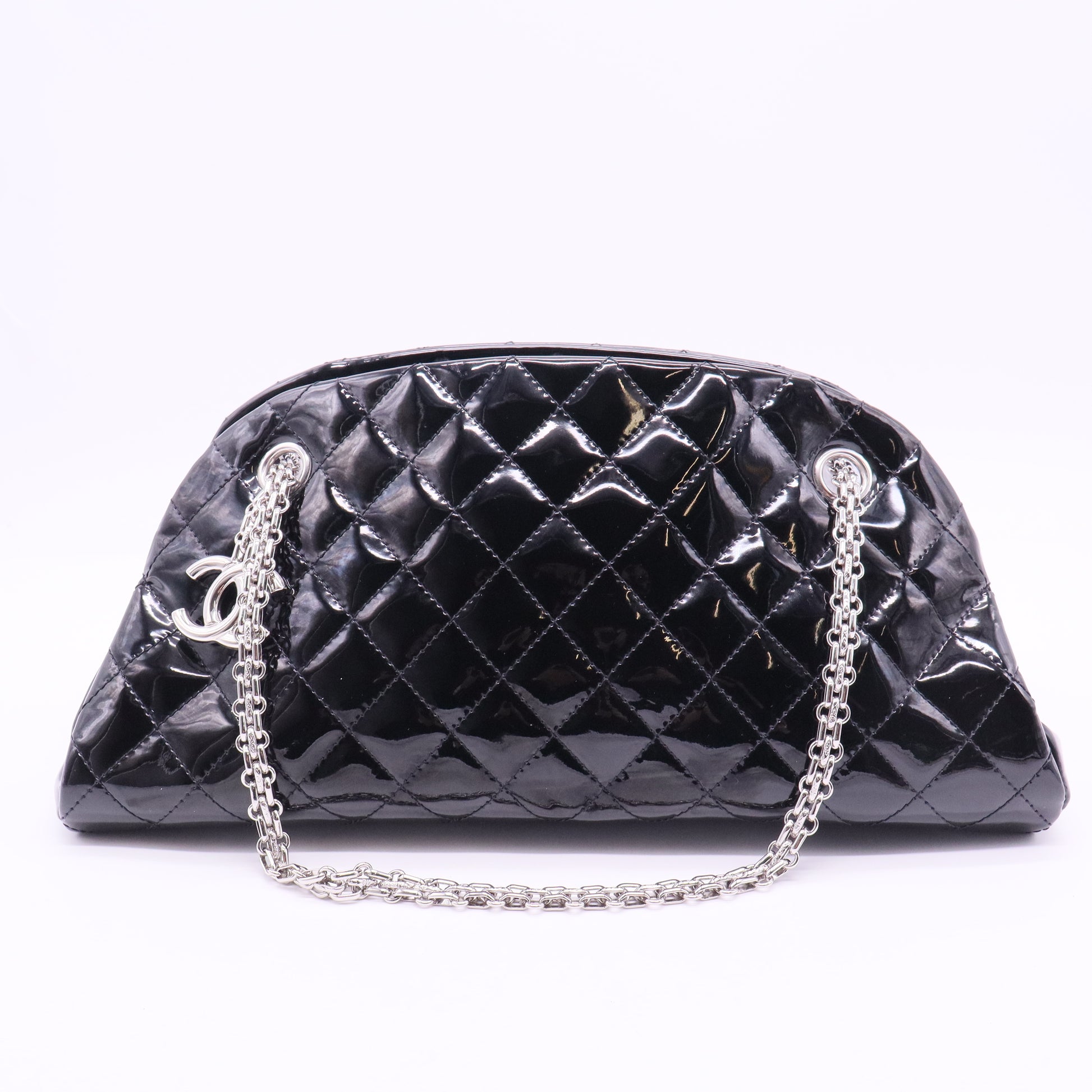 Mademoiselle patent leather handbag