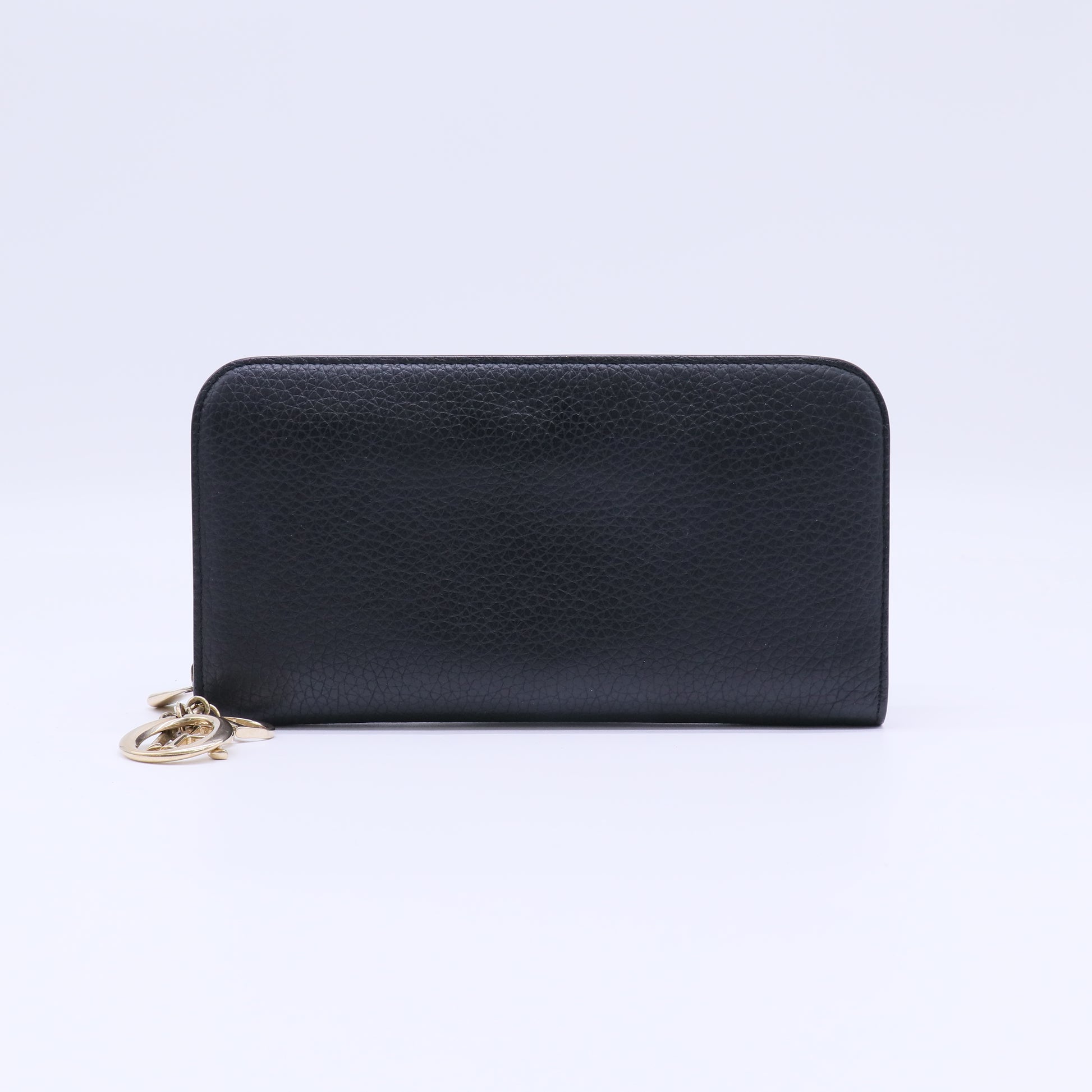 Dior Grained Leather Zip Around Wallet W21618