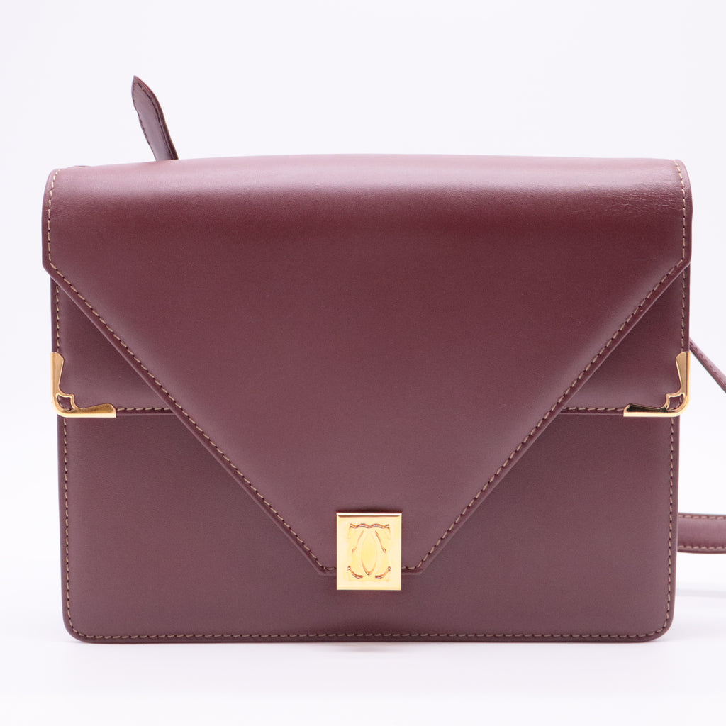 Red Leather Must de Cartier Crossbody Bag