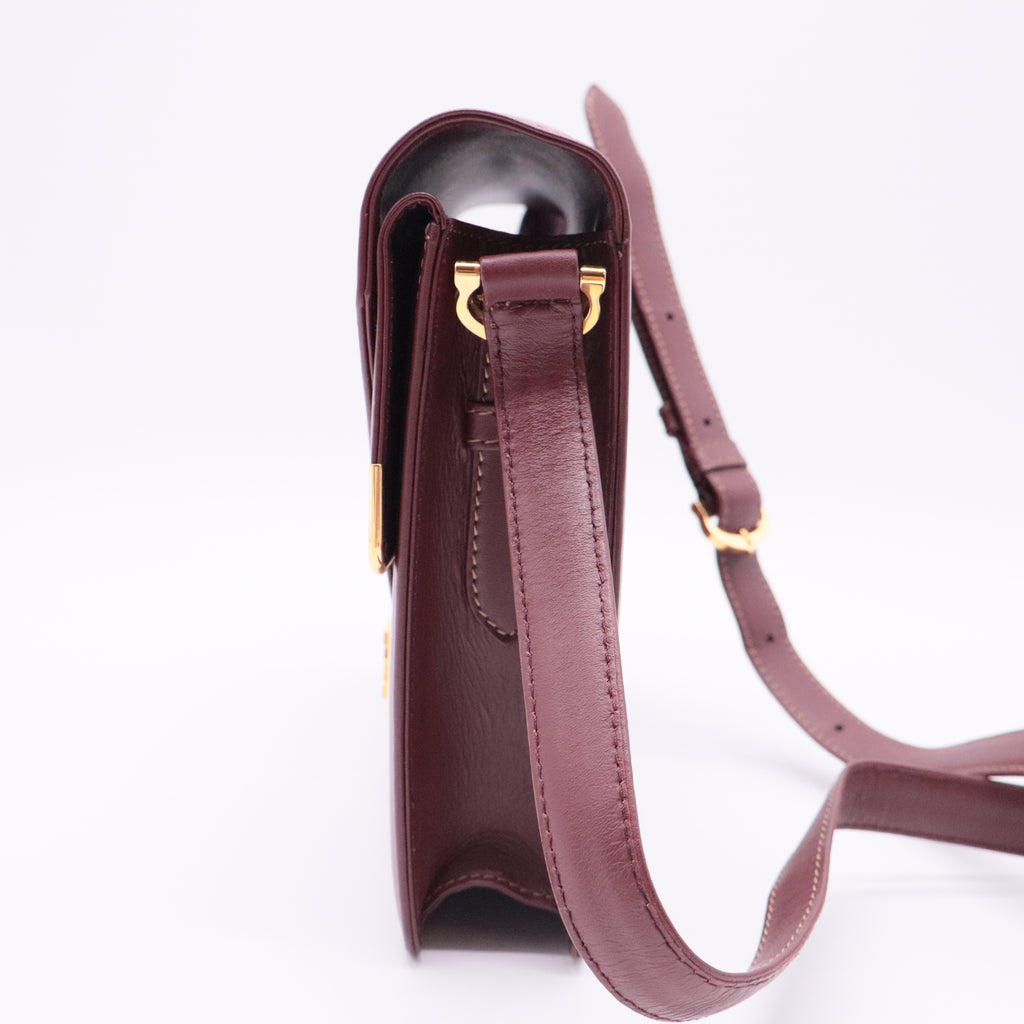 Red Leather Must de Cartier Crossbody Bag