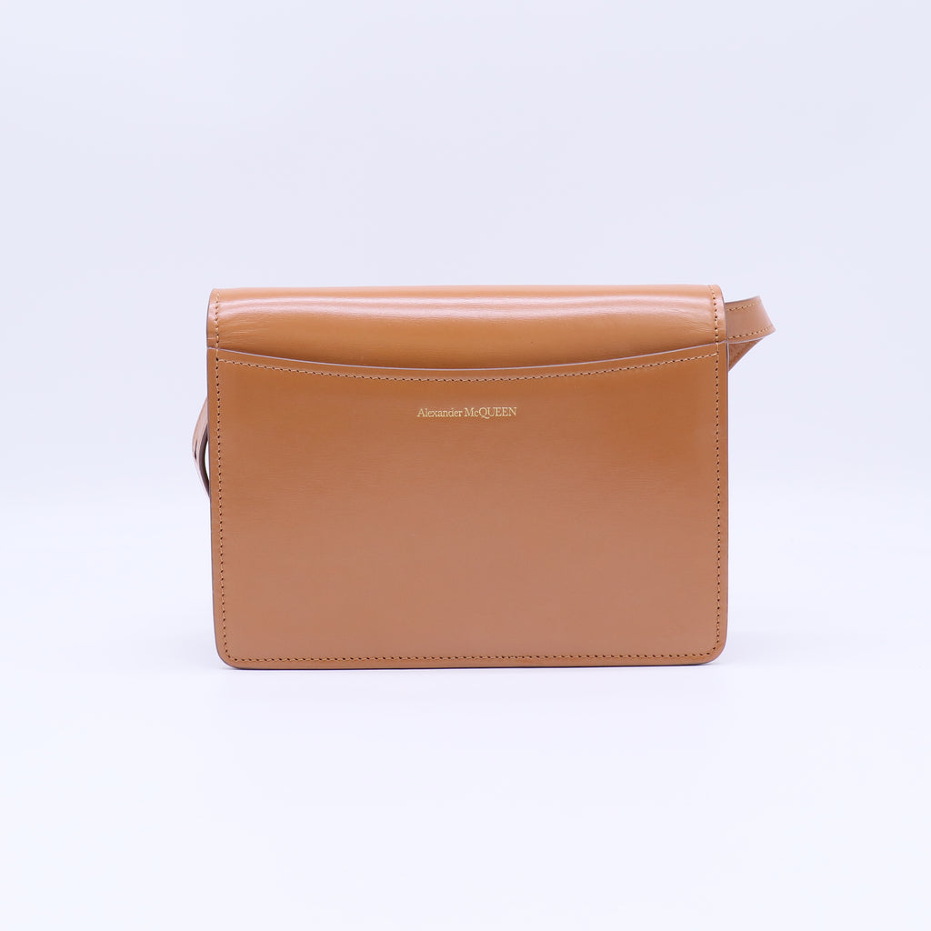 Four Ring Flap Shoulder Bag Leather Small B22403
