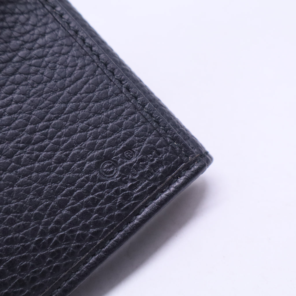 Gucci Black Leather Soho Studded Continental Wallet W20447