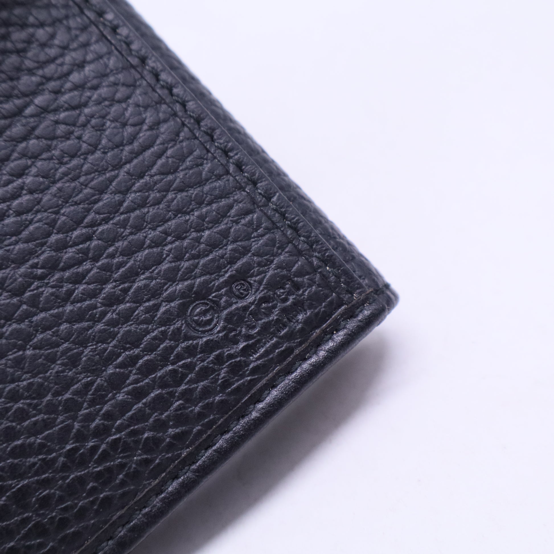 Gucci Black Leather Soho Studded Continental Wallet W20447