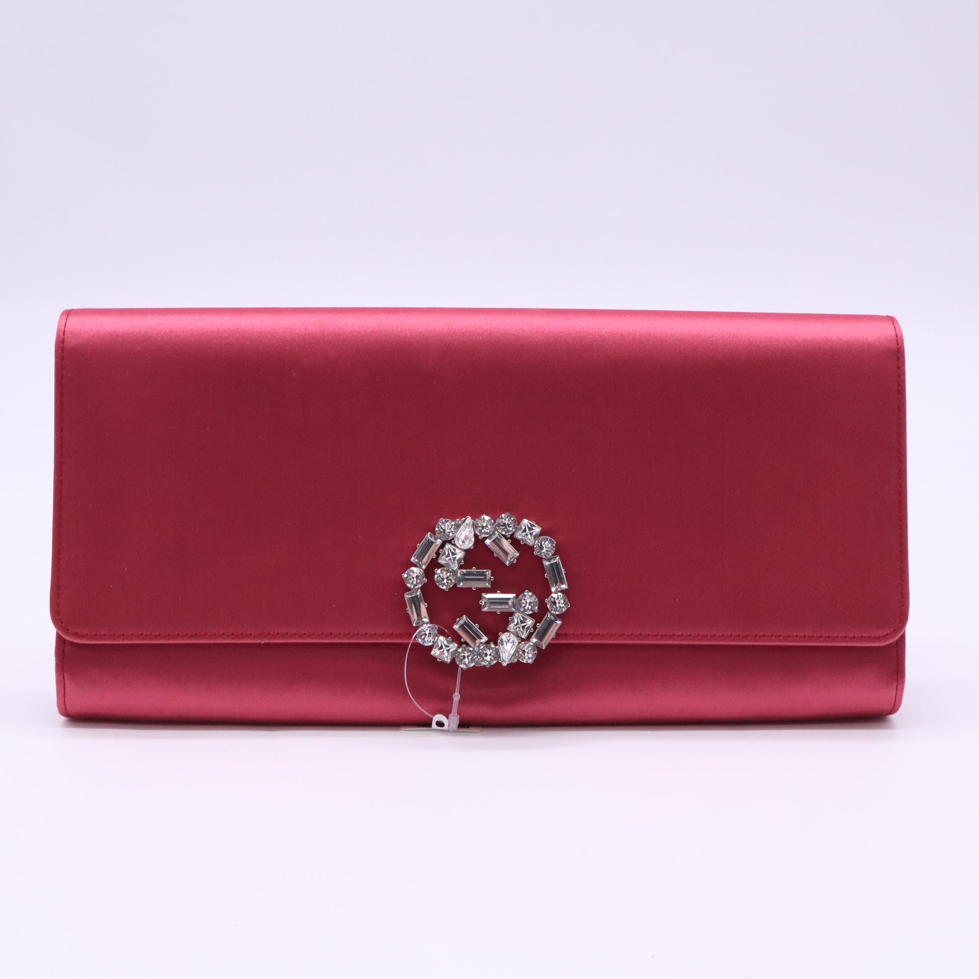 Gucci Crystal Interlocking G Satin Clutch  Twins LDJ5158