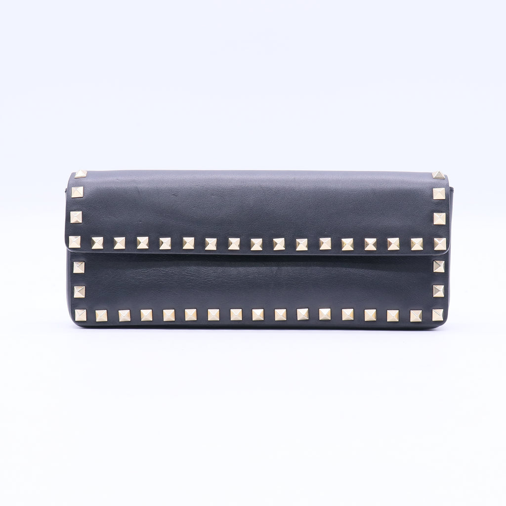 Rockstud Bracelet Clutch Leather Long Twins B21566