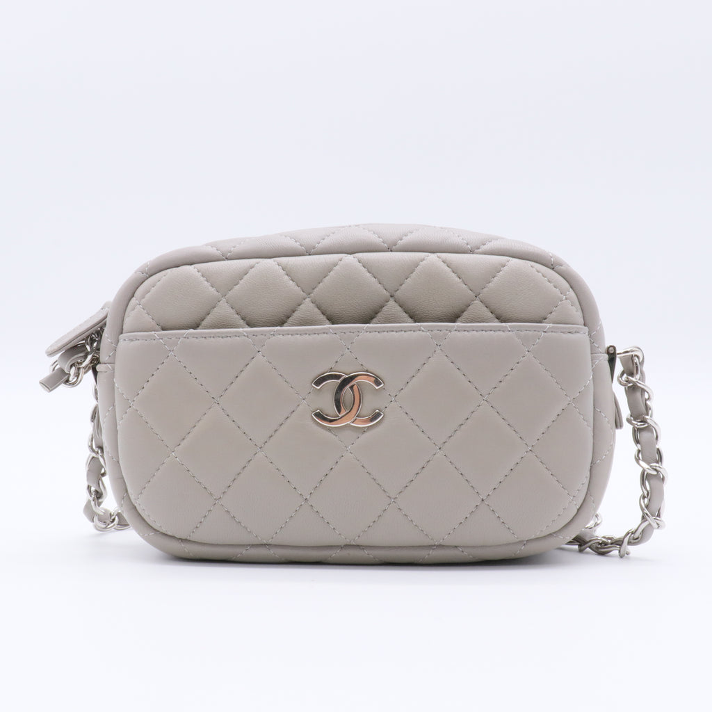 CC Quilted Camera Case Grey Crossbody Bags Twins