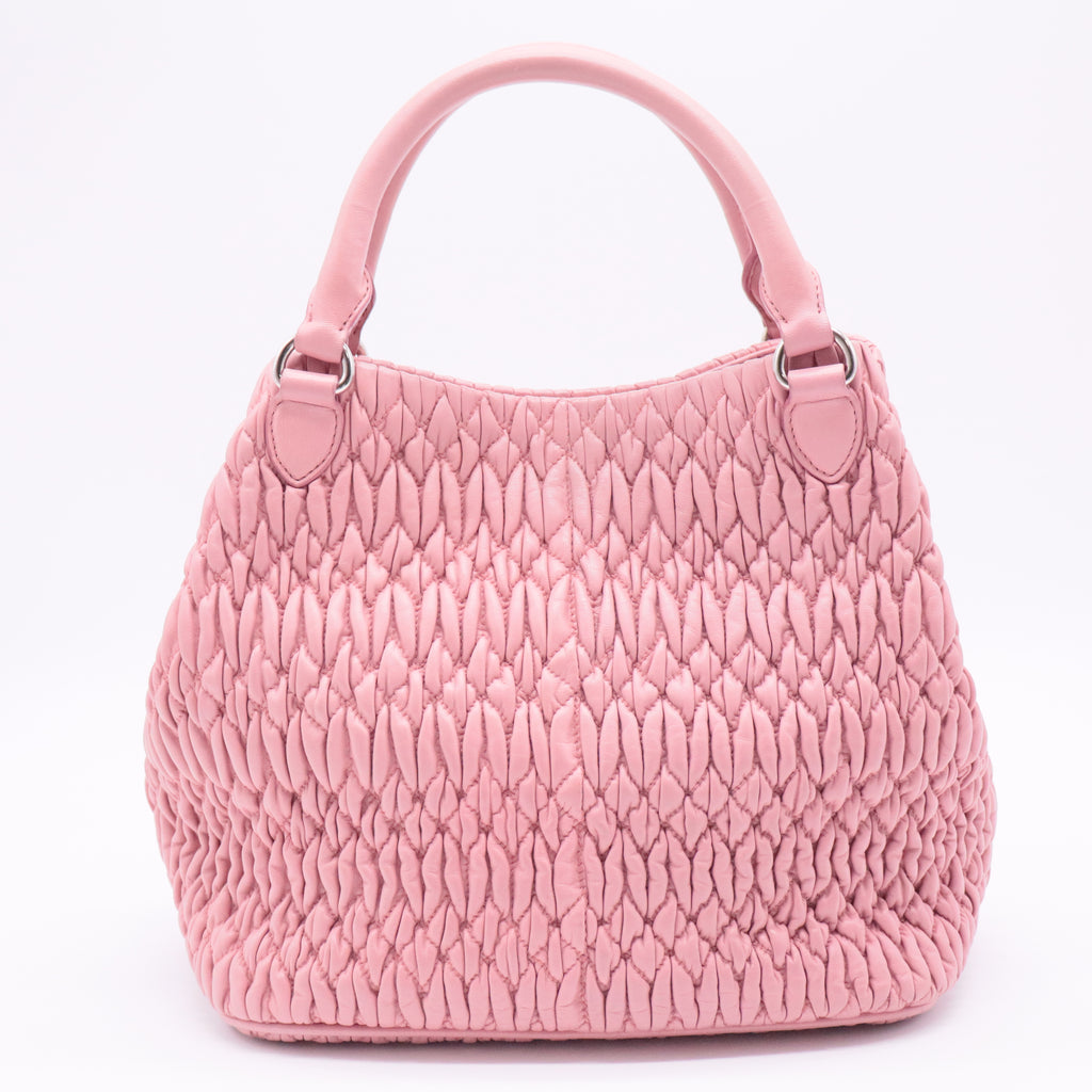Crystal Convertible Tote Matelasse Leather Medium Rosa