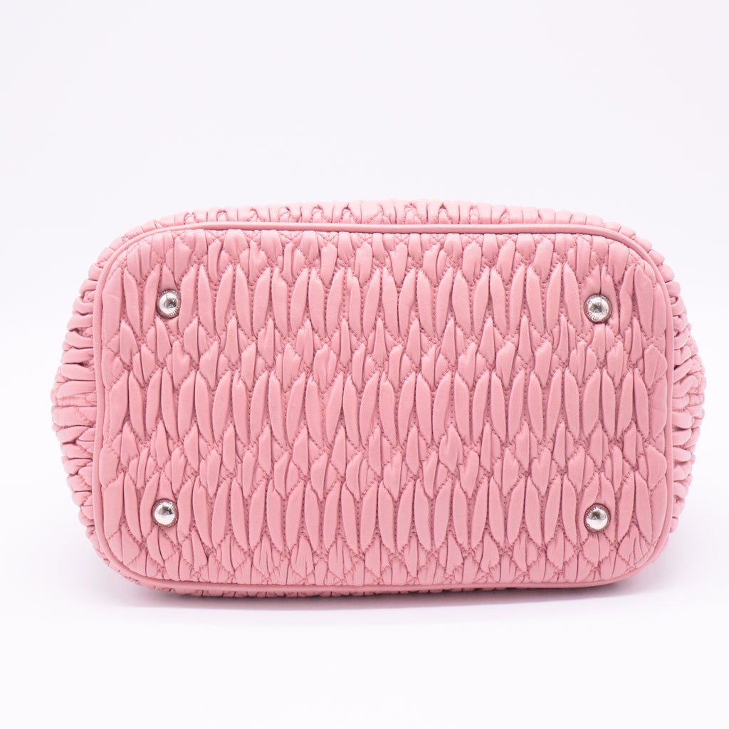 Crystal Convertible Tote Matelasse Leather Medium Rosa