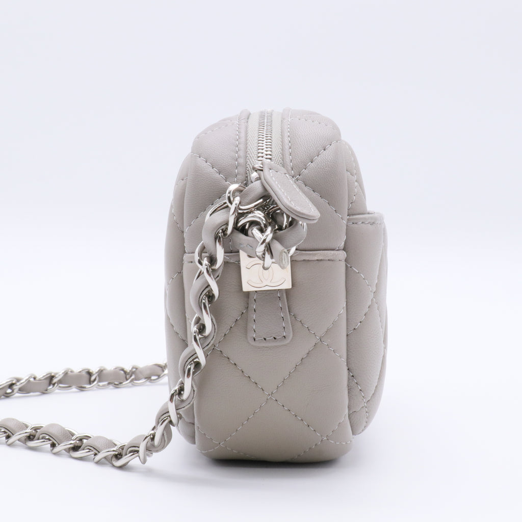 CC Quilted Camera Case Grey Crossbody Bags Twins