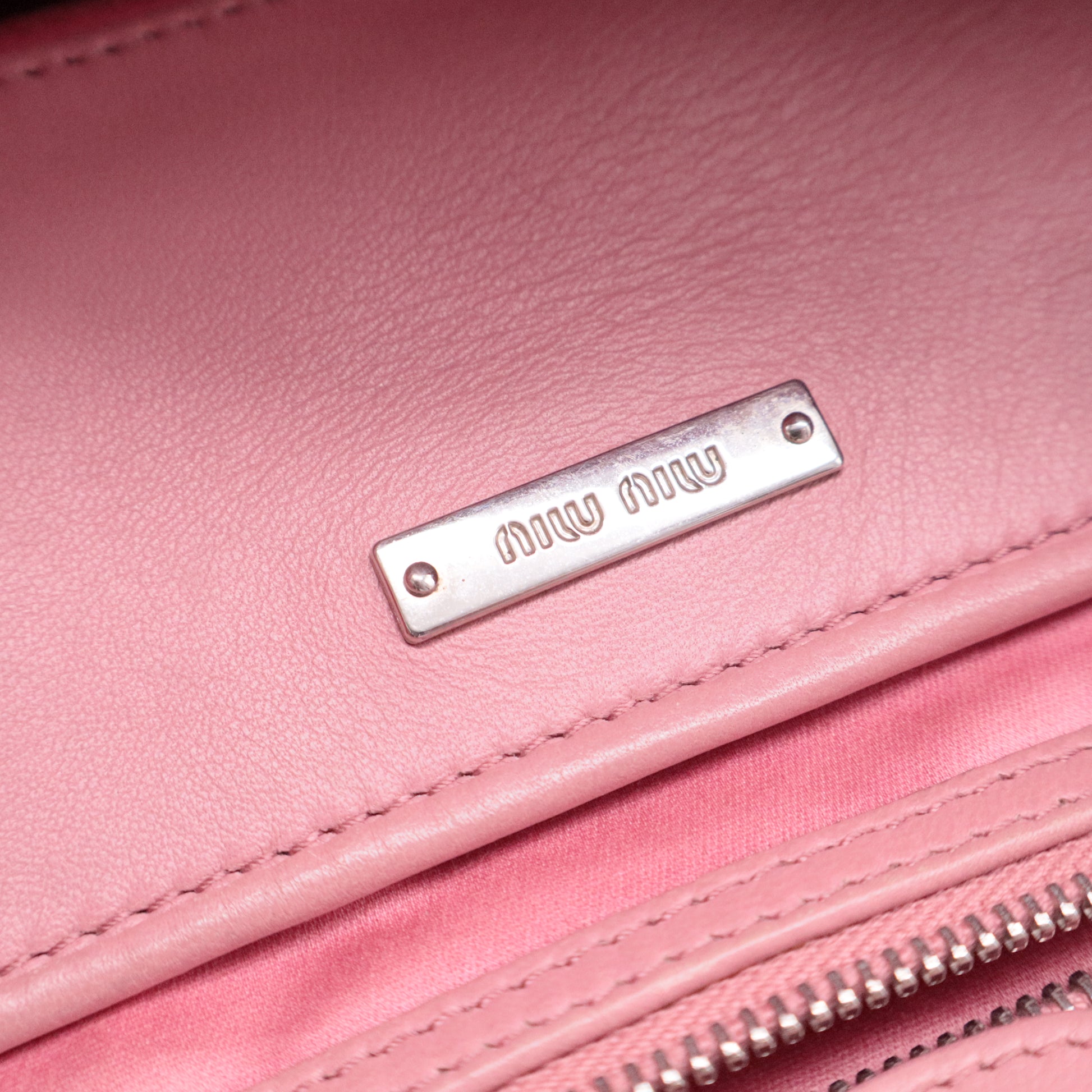 Crystal Convertible Tote Matelasse Leather Medium Rosa