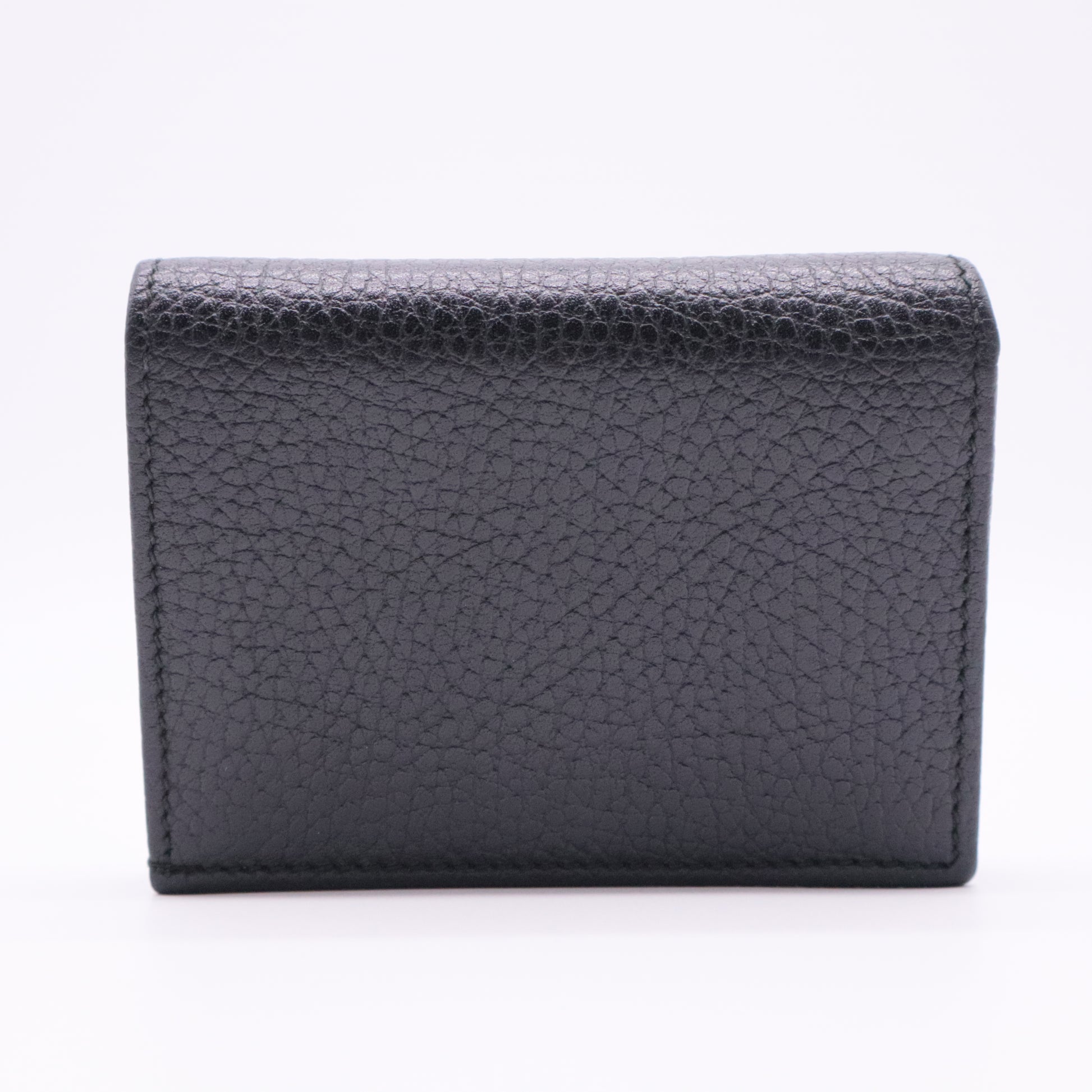 Card Case Leather BLK Solid Color