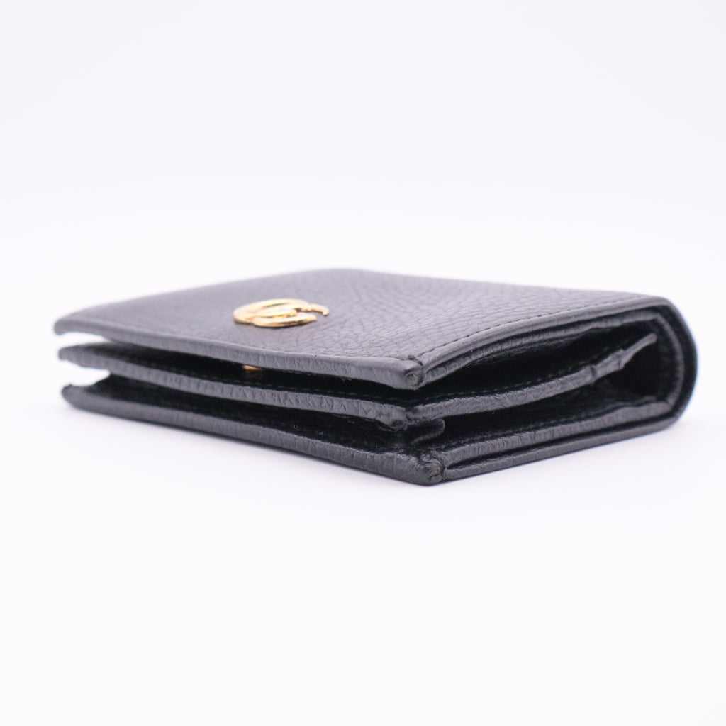 Card Case Leather BLK Solid Color