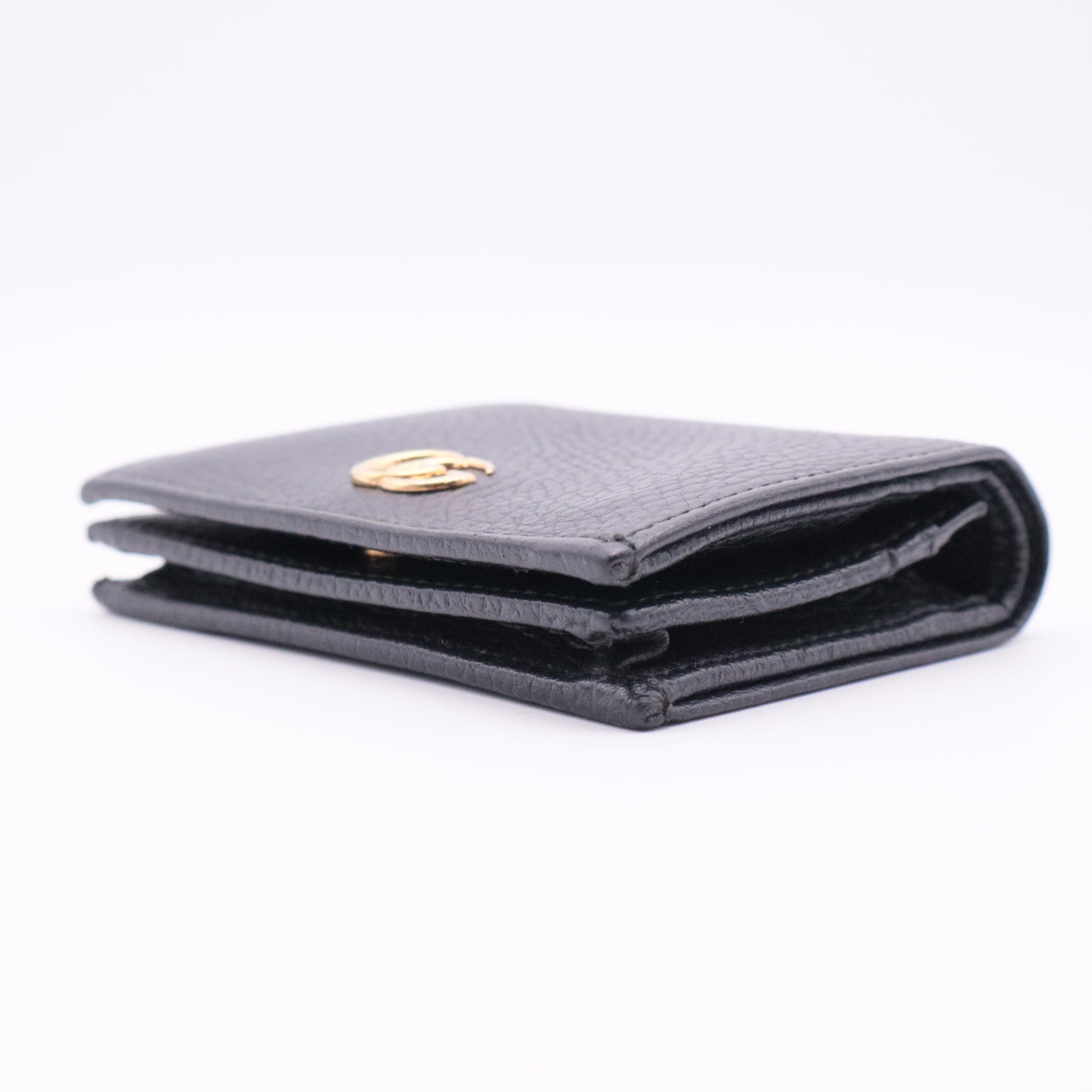 Card Case Leather BLK Solid Color