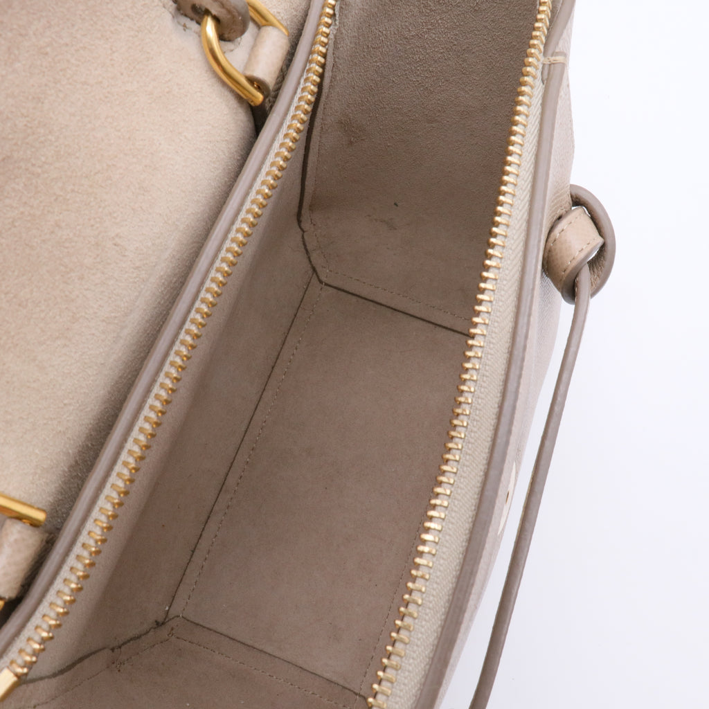 Nano Belt Bag Light Taupe Grained Calfskin Twins