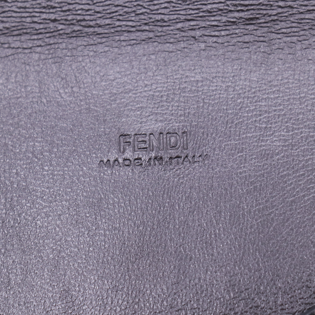 F is Fendi Envelope Flat Pouch Zucca Embossed Leather Large Twins W21021