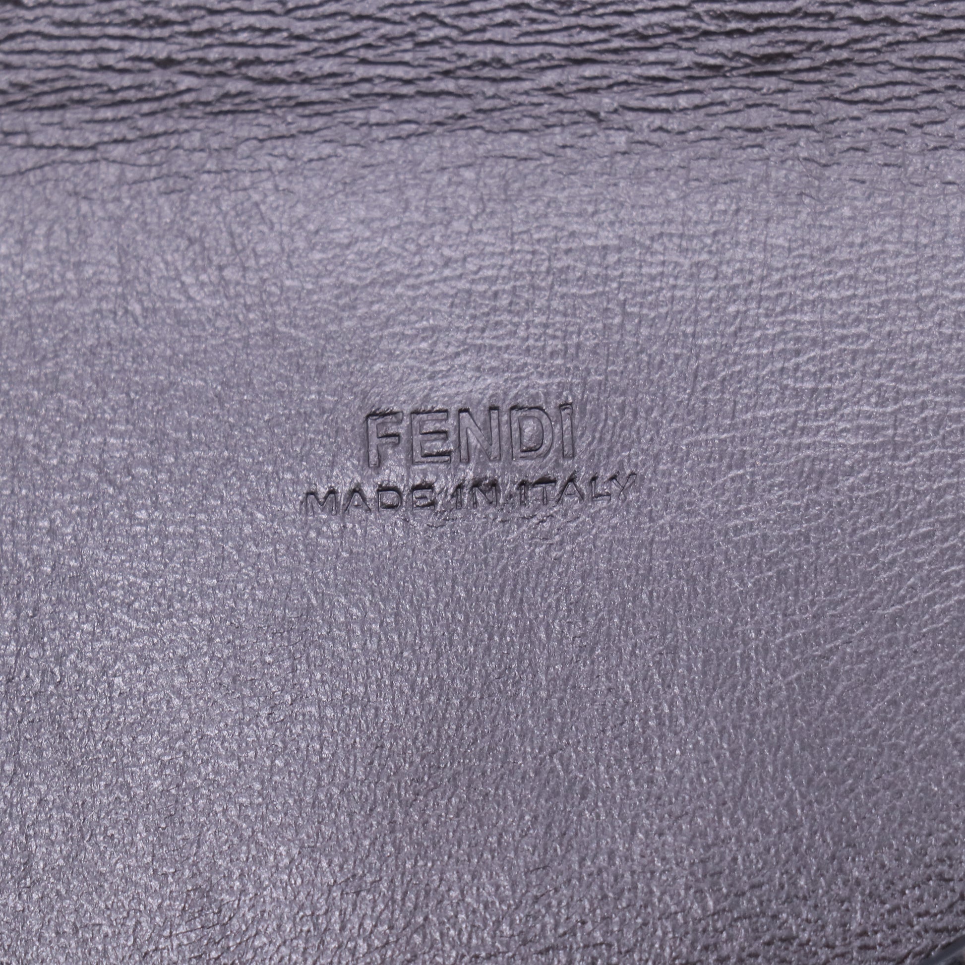 F is Fendi Envelope Flat Pouch Zucca Embossed Leather Large Twins W21021