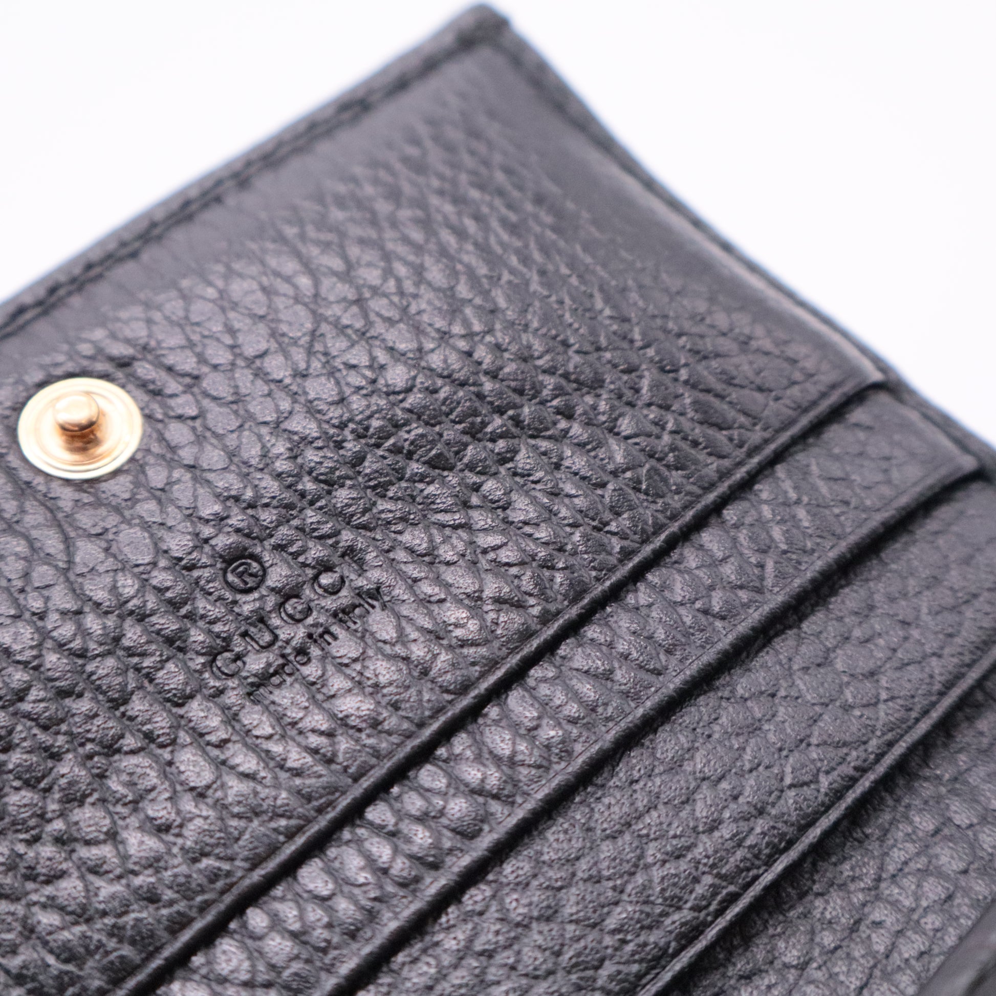 Card Case Leather BLK Solid Color