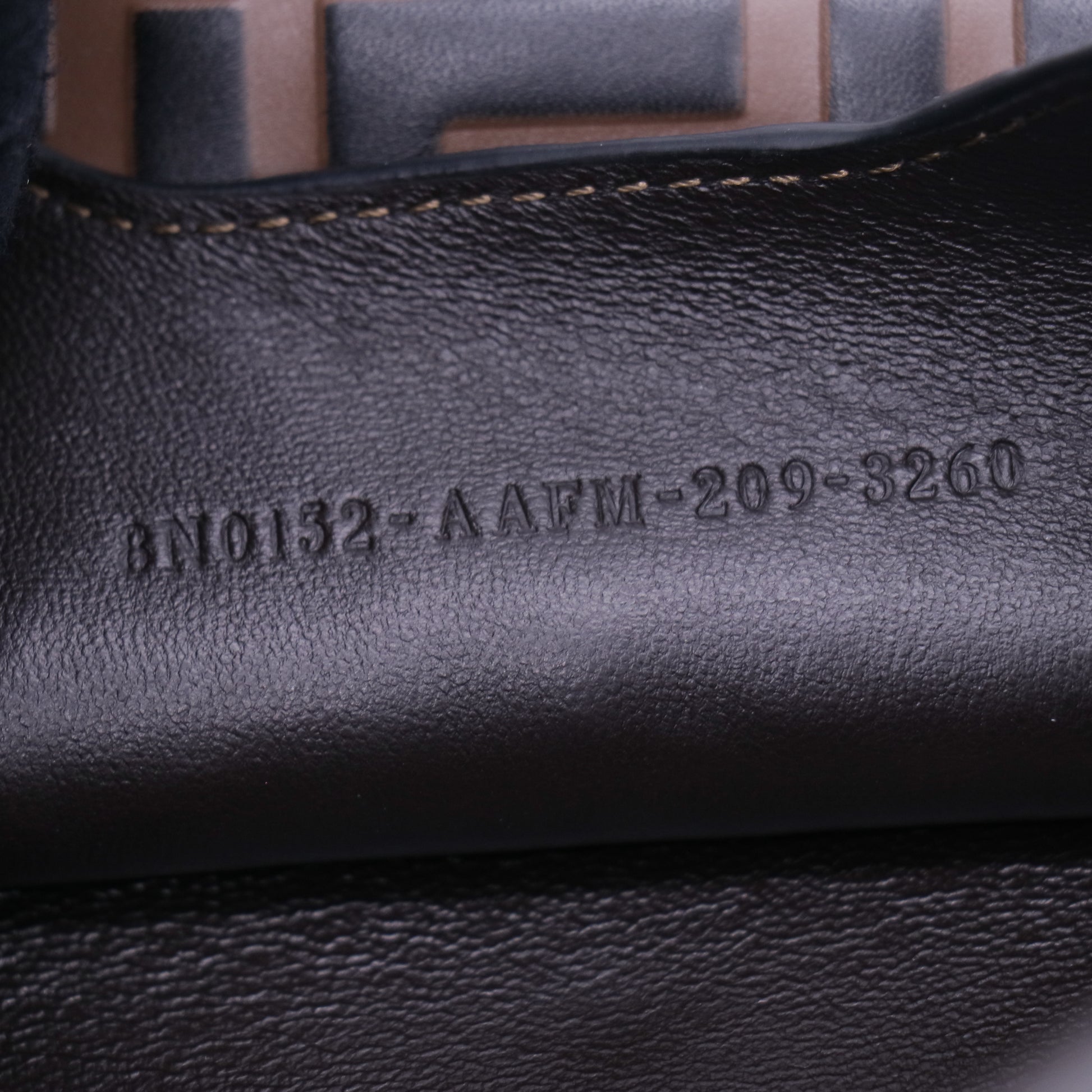 F is Fendi Envelope Flat Pouch Zucca Embossed Leather Large Twins W21021