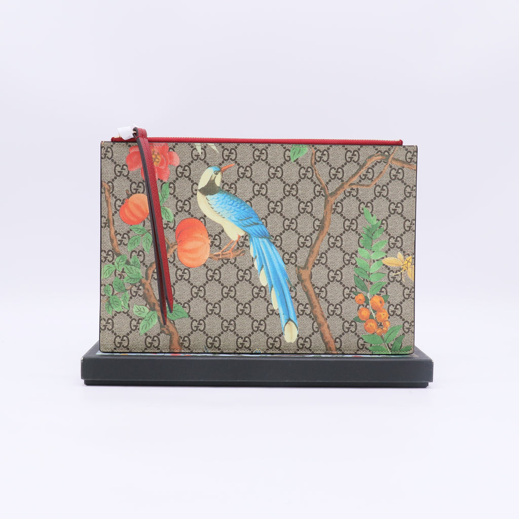 Gucci GG Supreme Tian Large Zip Pouch W22802