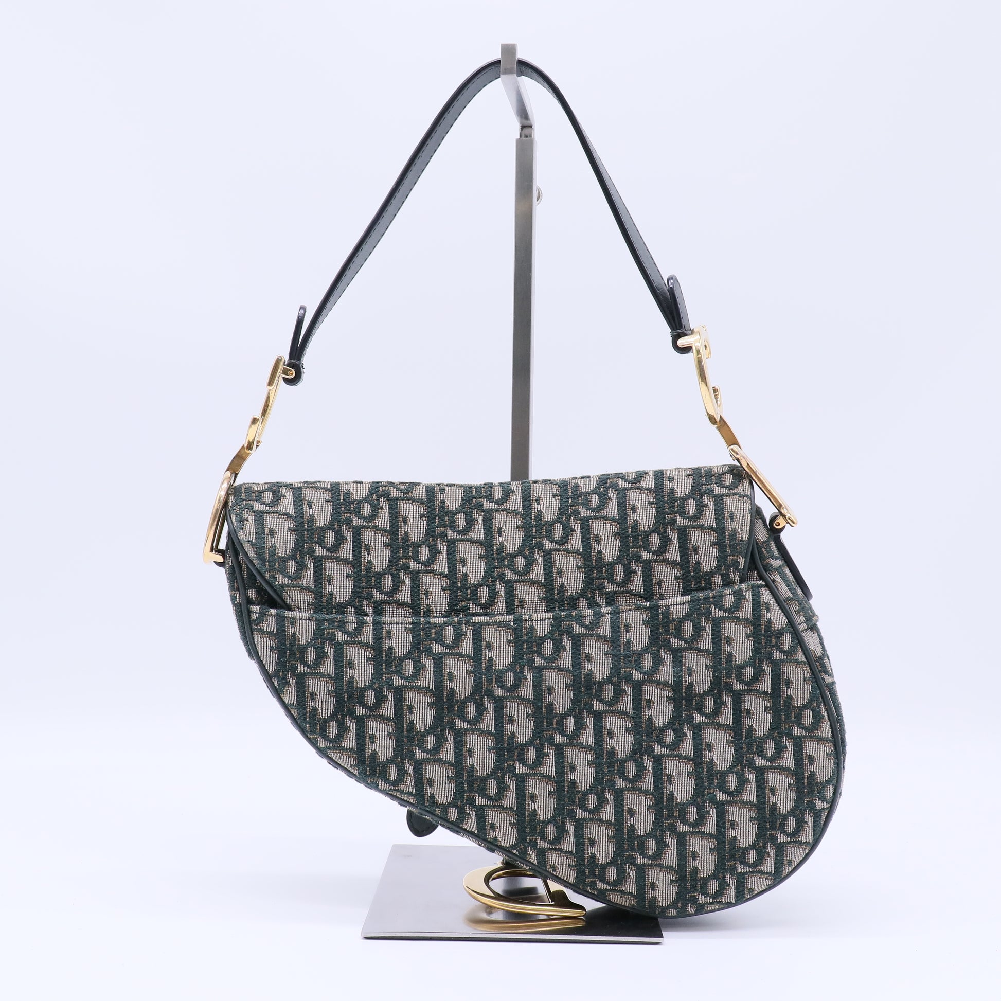 Dior Blue Oblique Jacquard Saddle Bag B22457