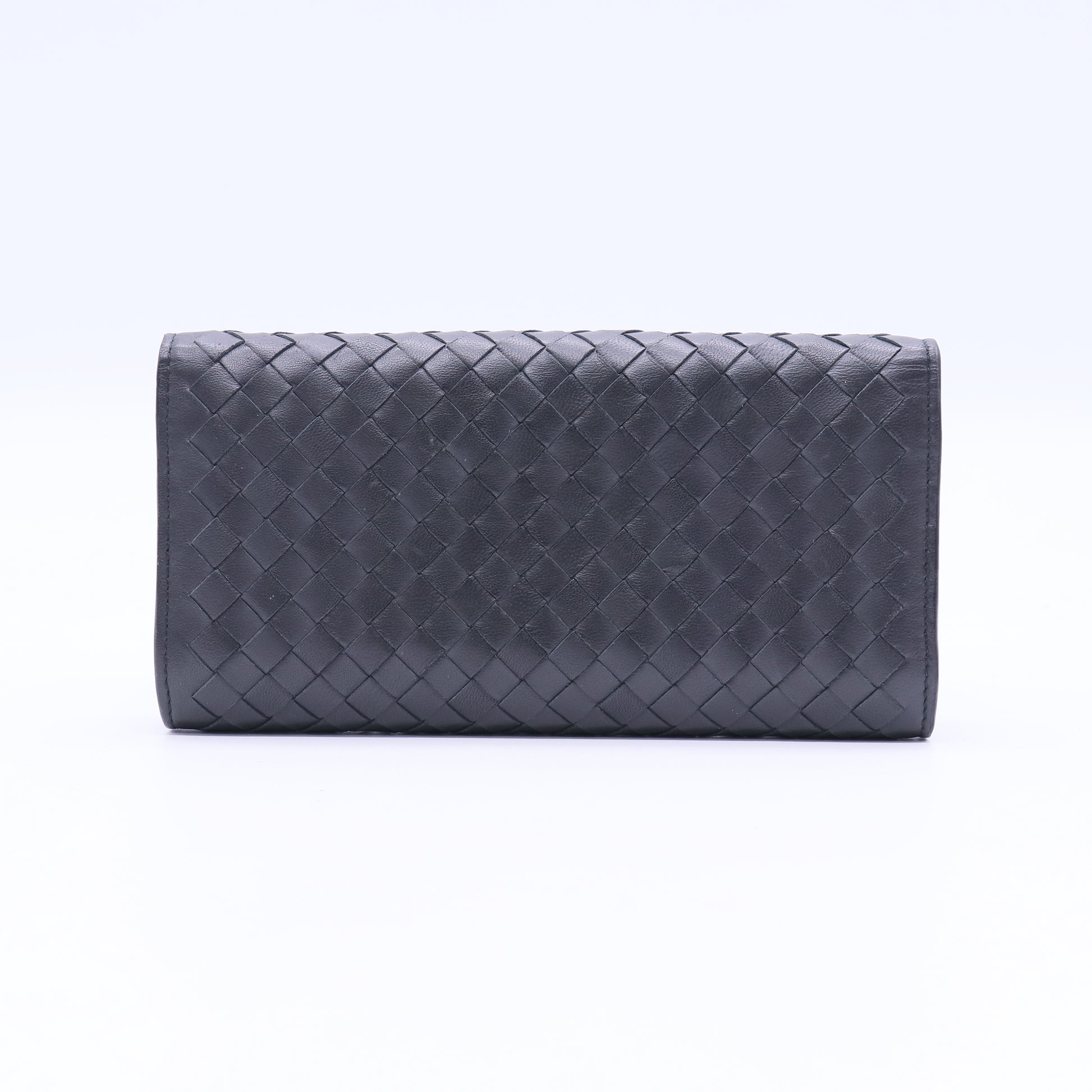 Flap Wallet Intrecciato Leather Long Twins W20763
