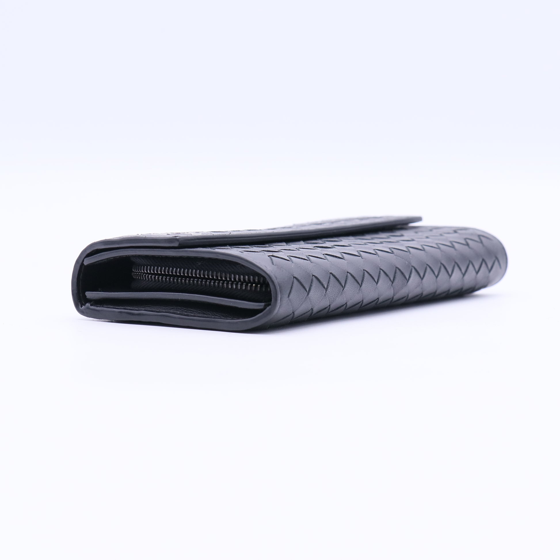 Flap Wallet Intrecciato Leather Long Twins W20763