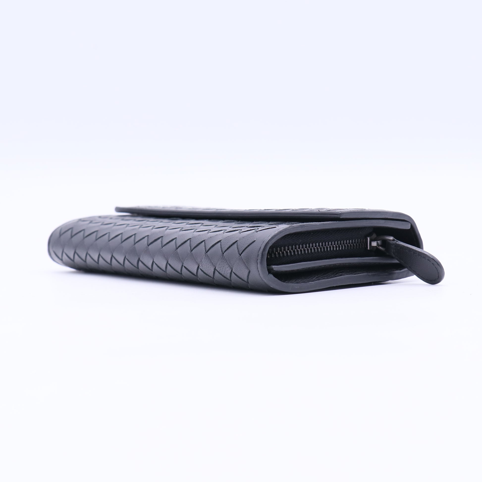 Flap Wallet Intrecciato Leather Long Twins W20763