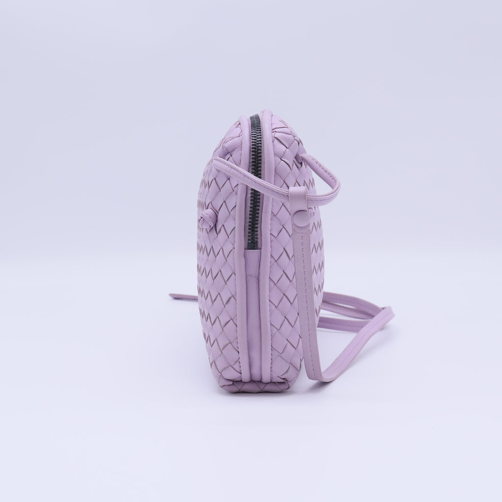 Bottega Veneta Nappa Intrecciato Nodini Crossbody bag in purple B22350