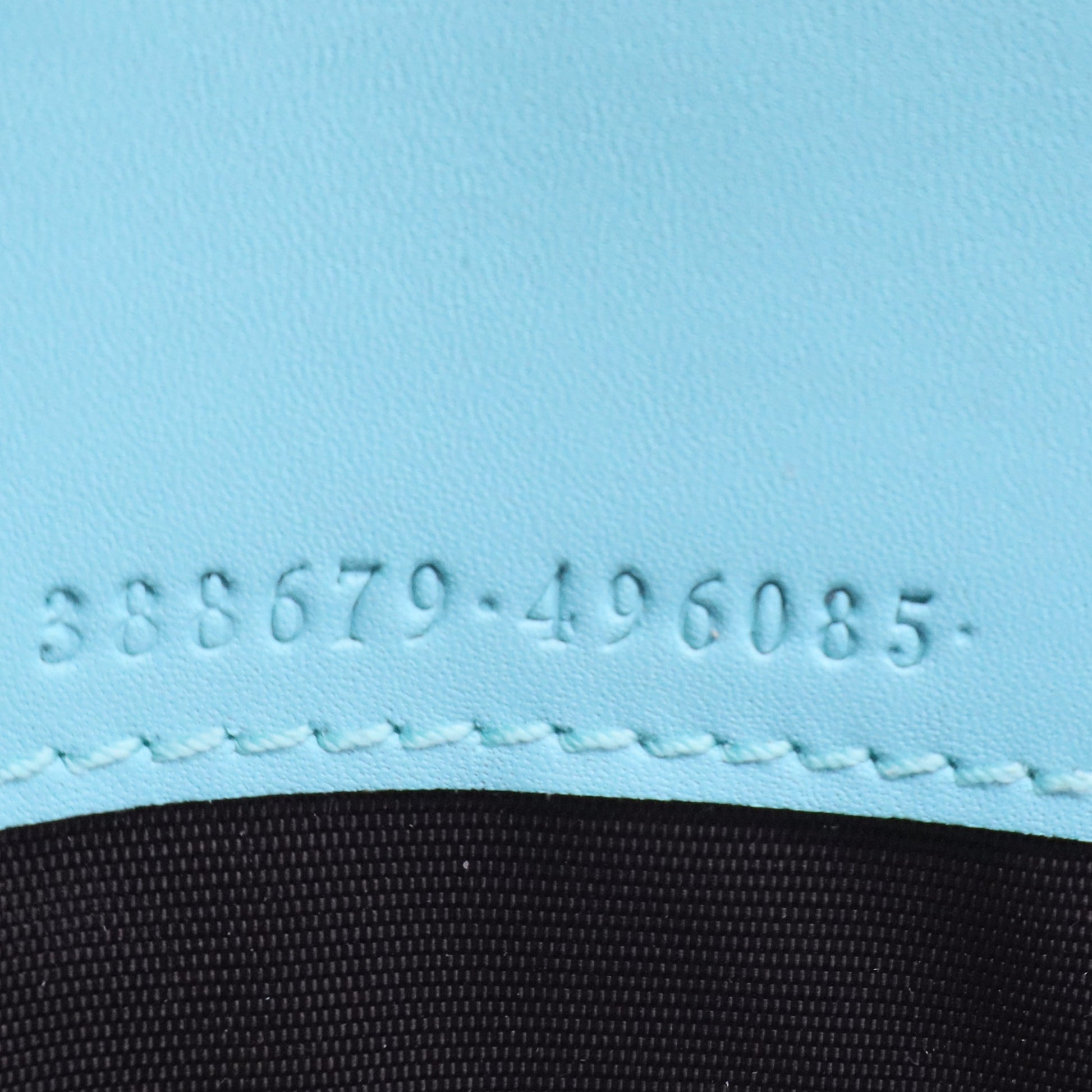 Blue GG Monogram MicroGuccisima Continental Wallet