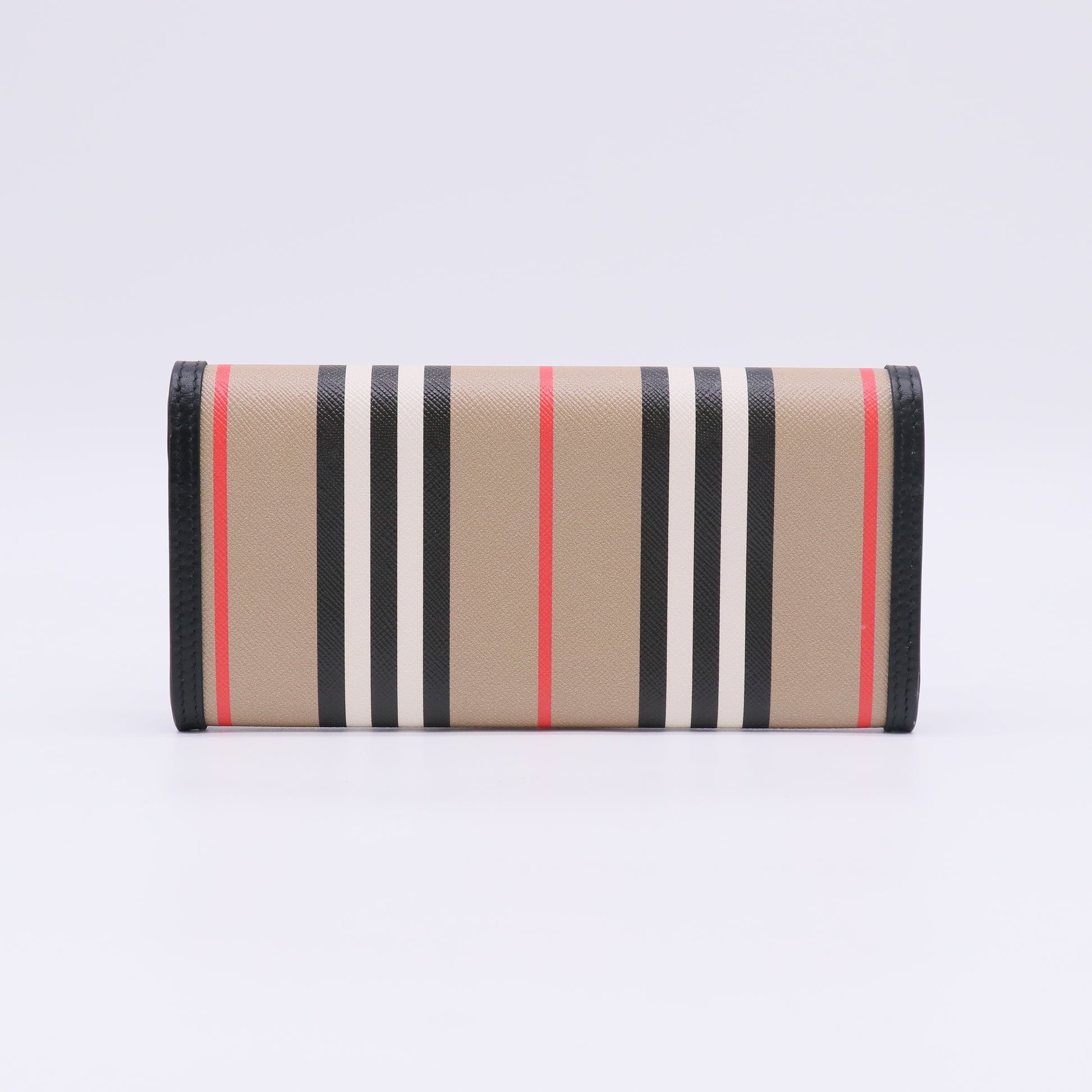E-Canvas Icon Stripe Halton Continental Wallet Archive Beige W22807