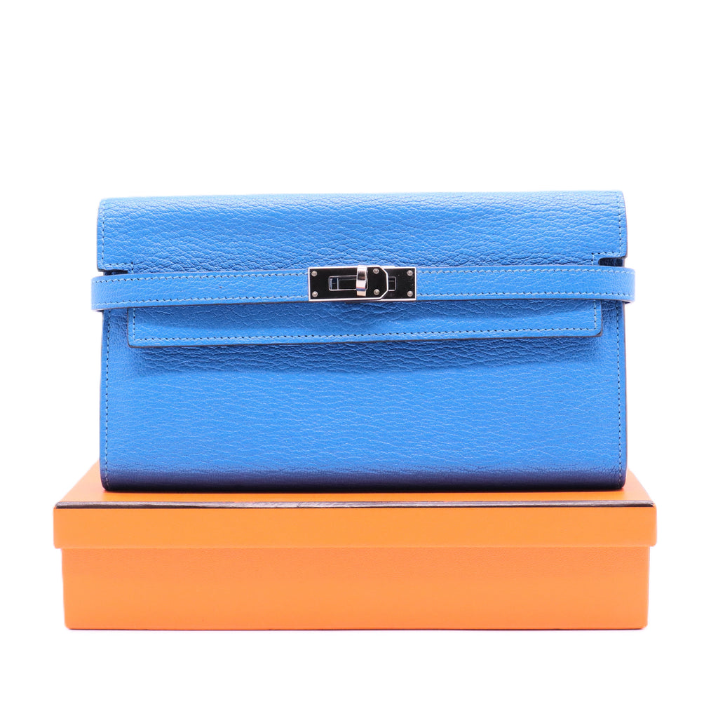 Chevre Mysore Kelly Longue Wallet Bleu Azteque