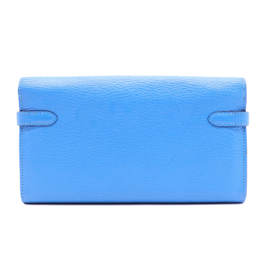 Chevre Mysore Kelly Longue Wallet Bleu Azteque