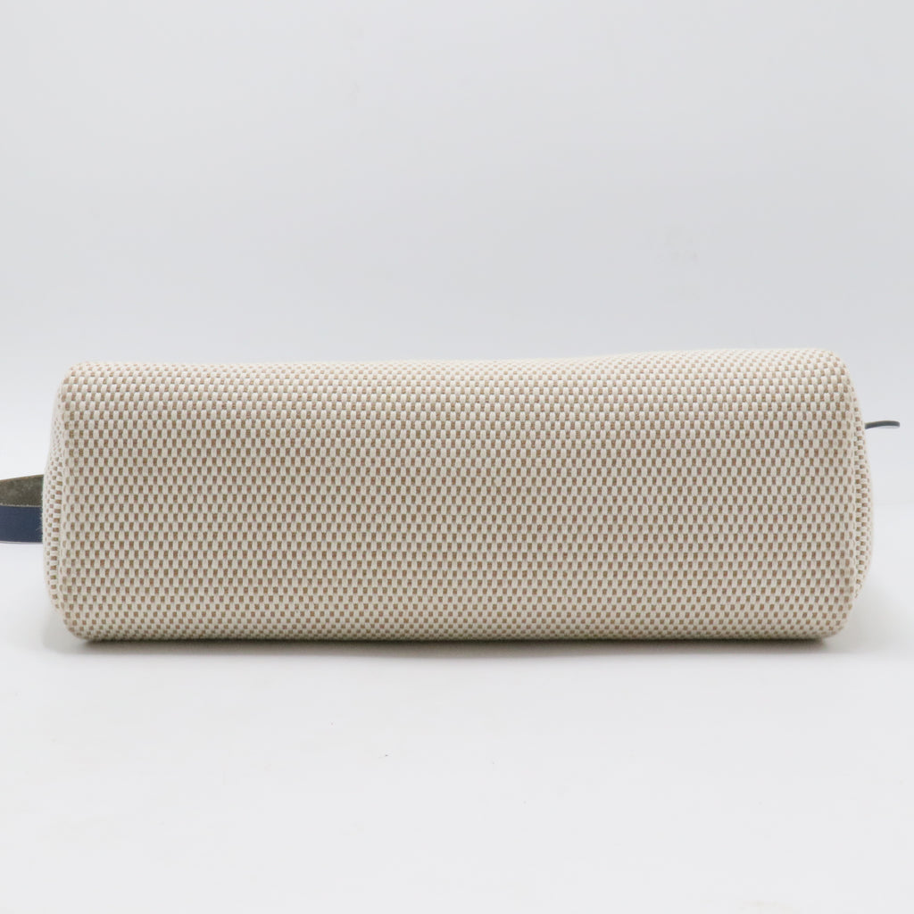HERMES Shoulder Bag 3way Airbag PM Toile H Canvas White White Black Women's