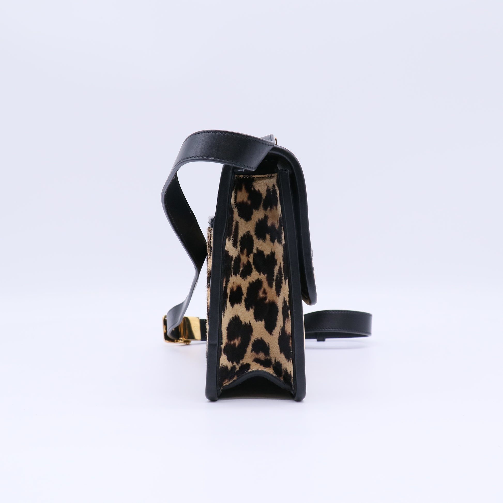 Christian Dior 30 Montaigne Flap Bag in Leopard Print Pony Hair B22408